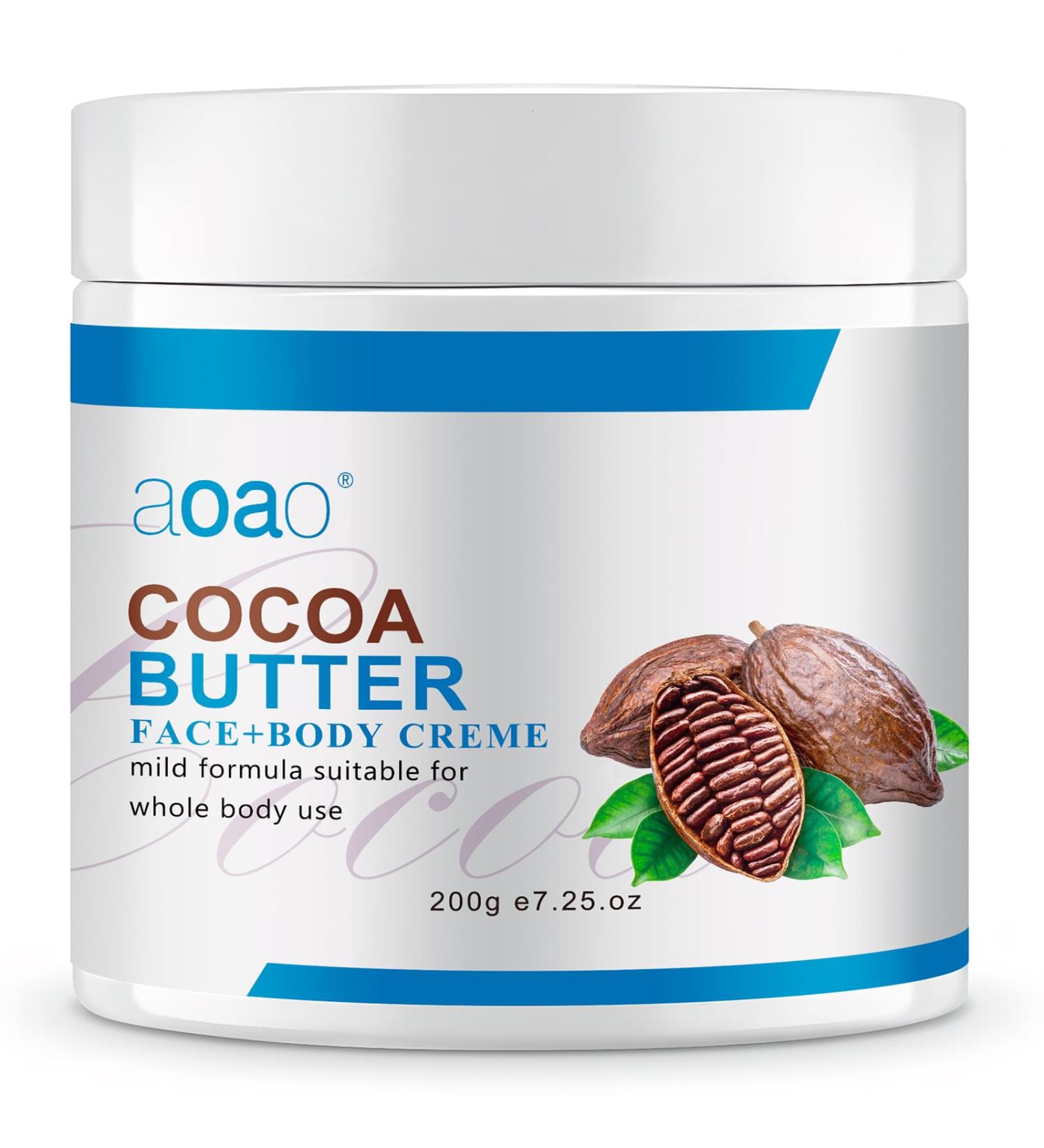 AOAO Shea Body Butter for Stretch Marks Pregnancy with Honey & Coconut - Shea Butter Body Balm & Body Butter for Pregnant Women - Hypoallergenic Nourishing Body Moisturizer (Cocoa Butter) - Buy Online on GoSupps.com