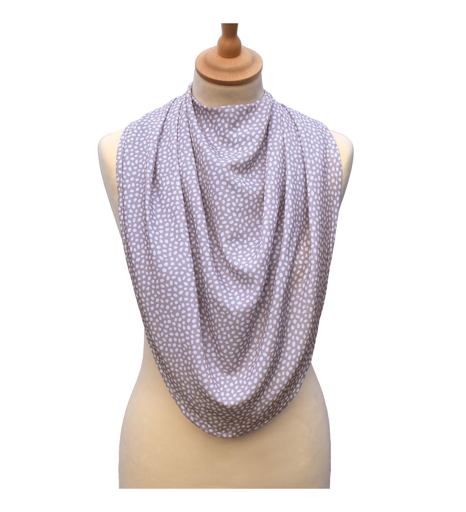 Care Designs Pashmina Scarf Adult Bib | Stylish Waterproof & Reusable Clothing Protector | Elderly Eating Bibs for Women | Grey Dot - Buy Online on GoSupps.com