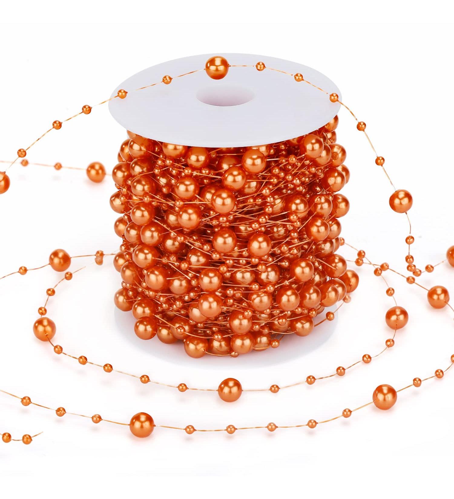 Pumpkin Beads Garland - 99 Feet Christmas Tree Decoration for Holiday Party DIY Crafts - Buy Online on GoSupps.com