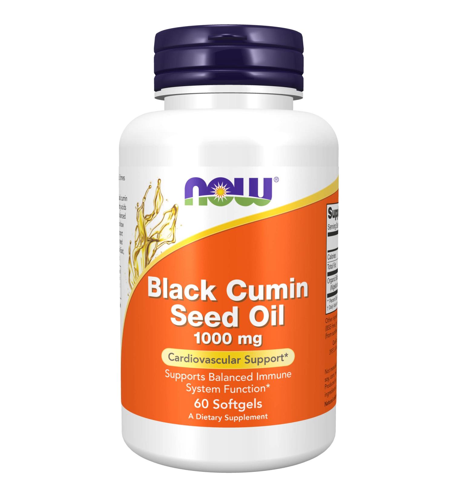 Now Foods Black Cumin Seed Oil 1000 mg - 60 Softgels | Natural Health Support - Buy Online on GoSupps.com