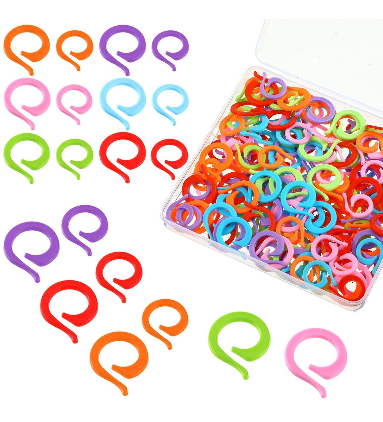200 Colorful Knitting Crochet Markers - DIY Stitch Marker Rings for Handmade Crafts - Buy Online on GoSupps.com