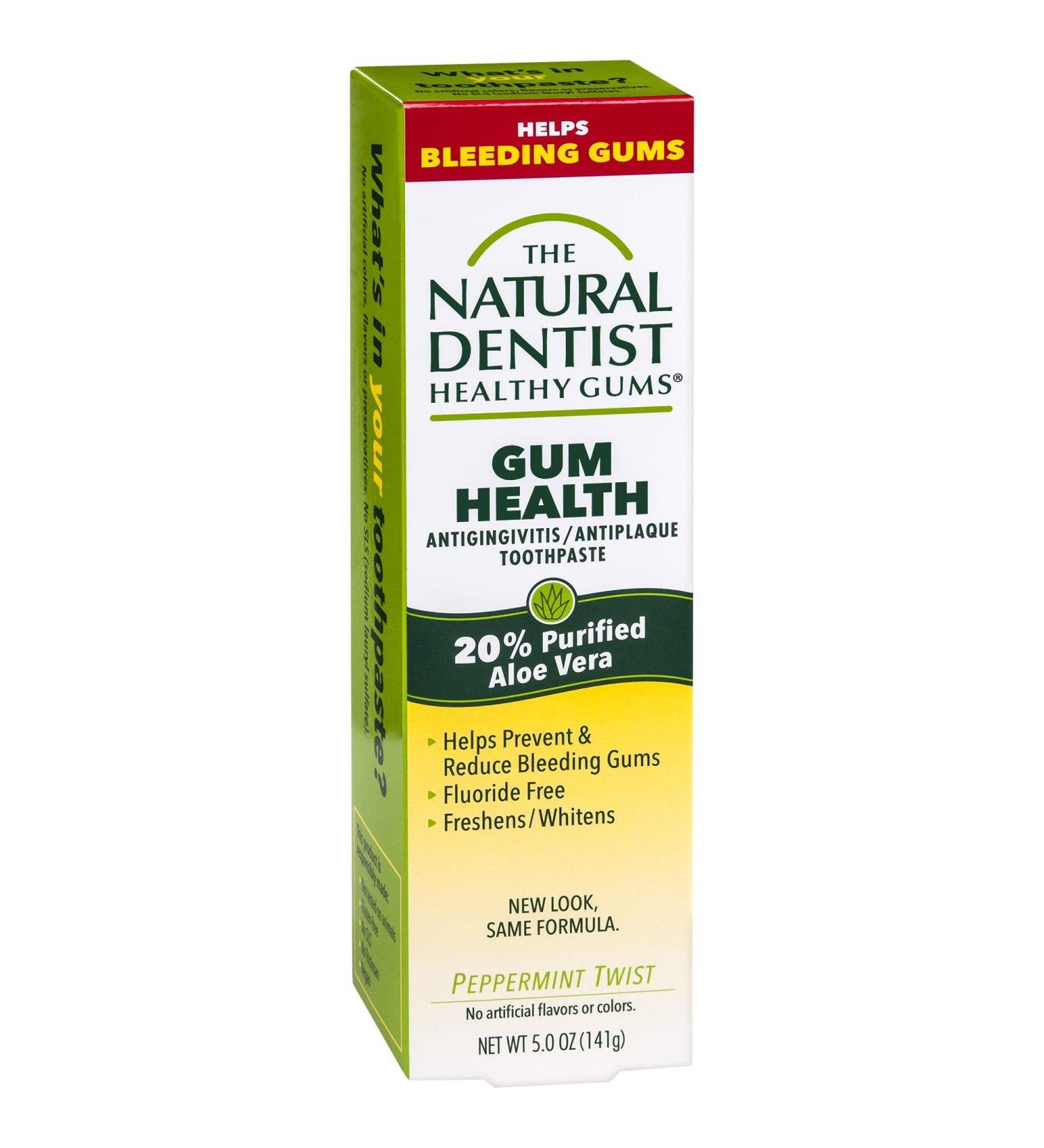 Natural Dentist Healthy Gums SLS-Free Toothpaste with Aloe Vera & Peppermint - 5oz - Buy Online on GoSupps.com