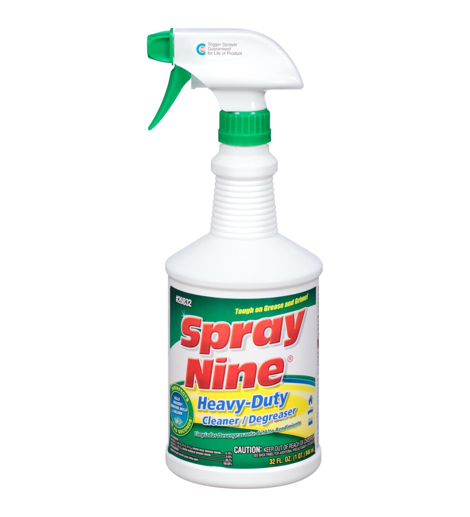 Spray Nine 26832 Heavy Duty Cleaner/Degreaser and Disinfectant 32 oz - White - Buy Online on GoSupps.com