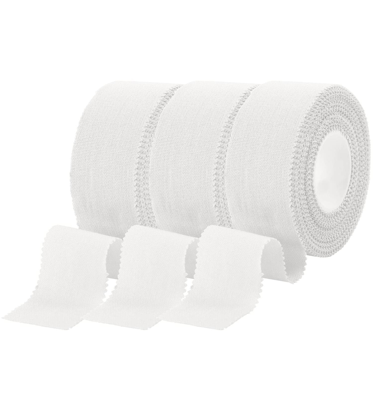 3 Rolls of 2.5cm x 10m Self-Adhesive Sports Tape - Ideal for Football Griptape and Finger Support | Quality Sports Bandage for International Shipping - Buy Online on GoSupps.com