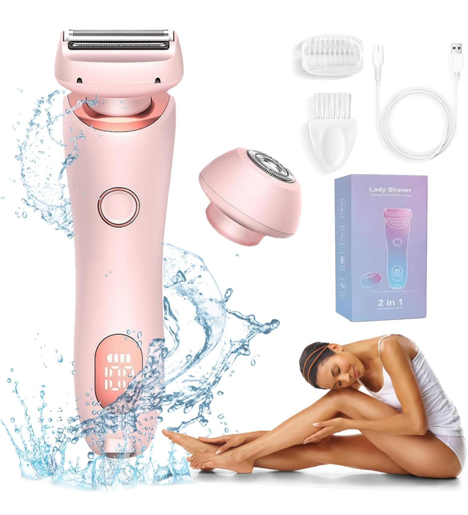 Duskofficial Razor Dusk Official The Glide Pro 3.0 Electric Razors for Women Portable Smooth Electric Shaver for Women 2 in 1 Waterproof Electric Shaver Razors Wet & Dry (Pink) - Buy Online on GoSupps.com