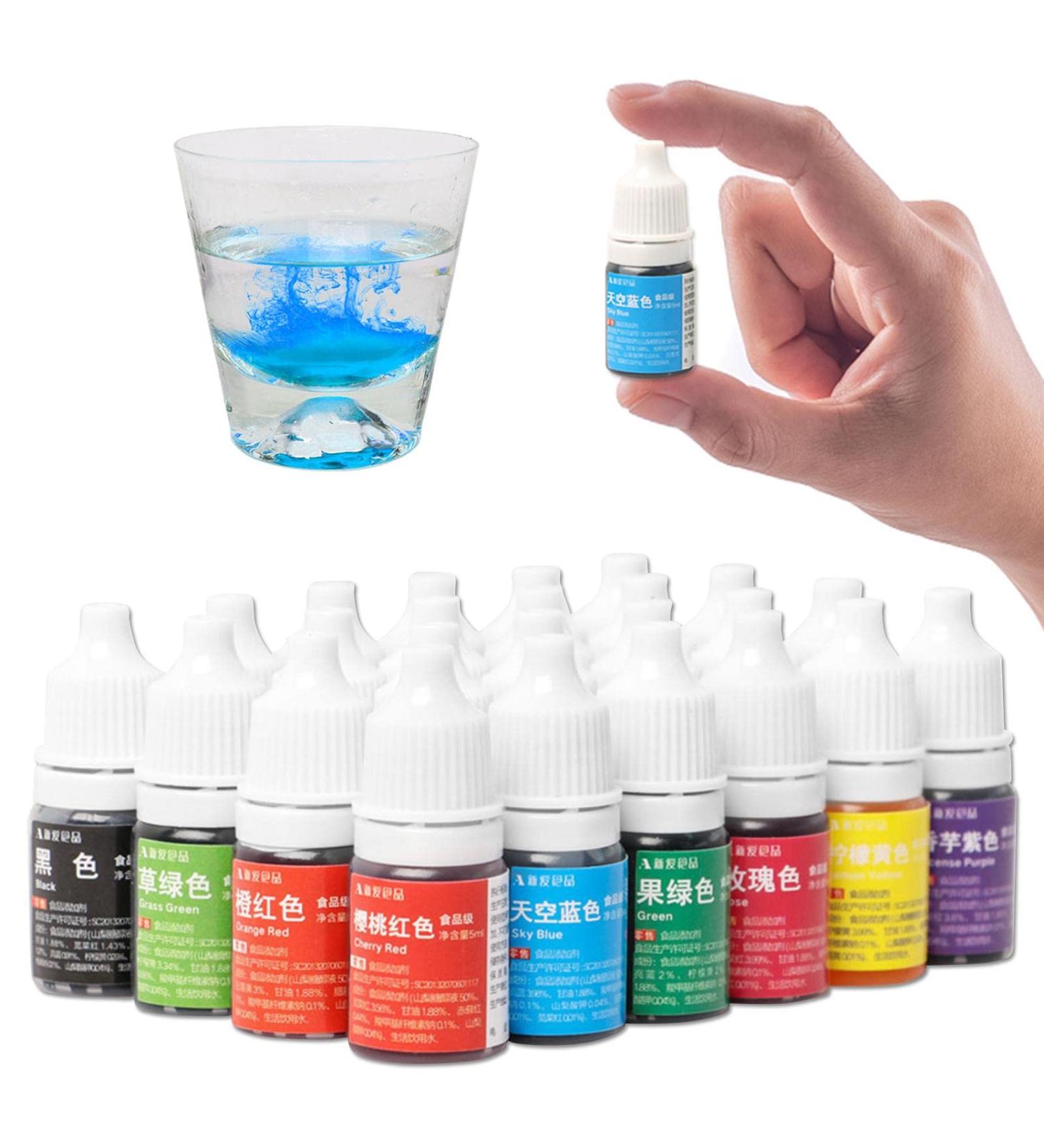 Liquid Food Color Dye | Food-Grade Icing Colors 25 Color Concentrated Liquid Food Colouring Set for Baking Cookie Icing Decorating Fondant 10ml  - Buy Online on GoSupps.com
