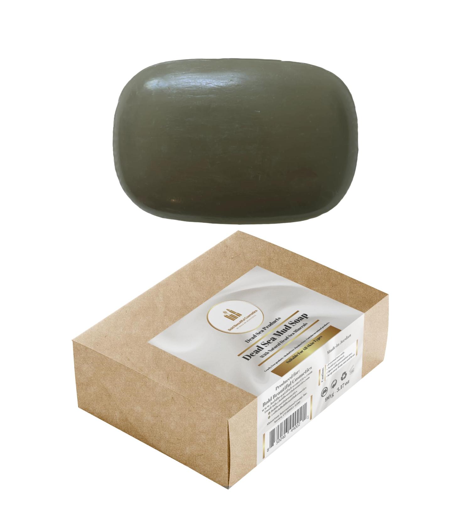 Dead Sea Mud Soap Bar | Deep Pore Cleanser for Face & Body | Natural 3.17 oz - Perfect for Men & Women - Buy Online on GoSupps.com