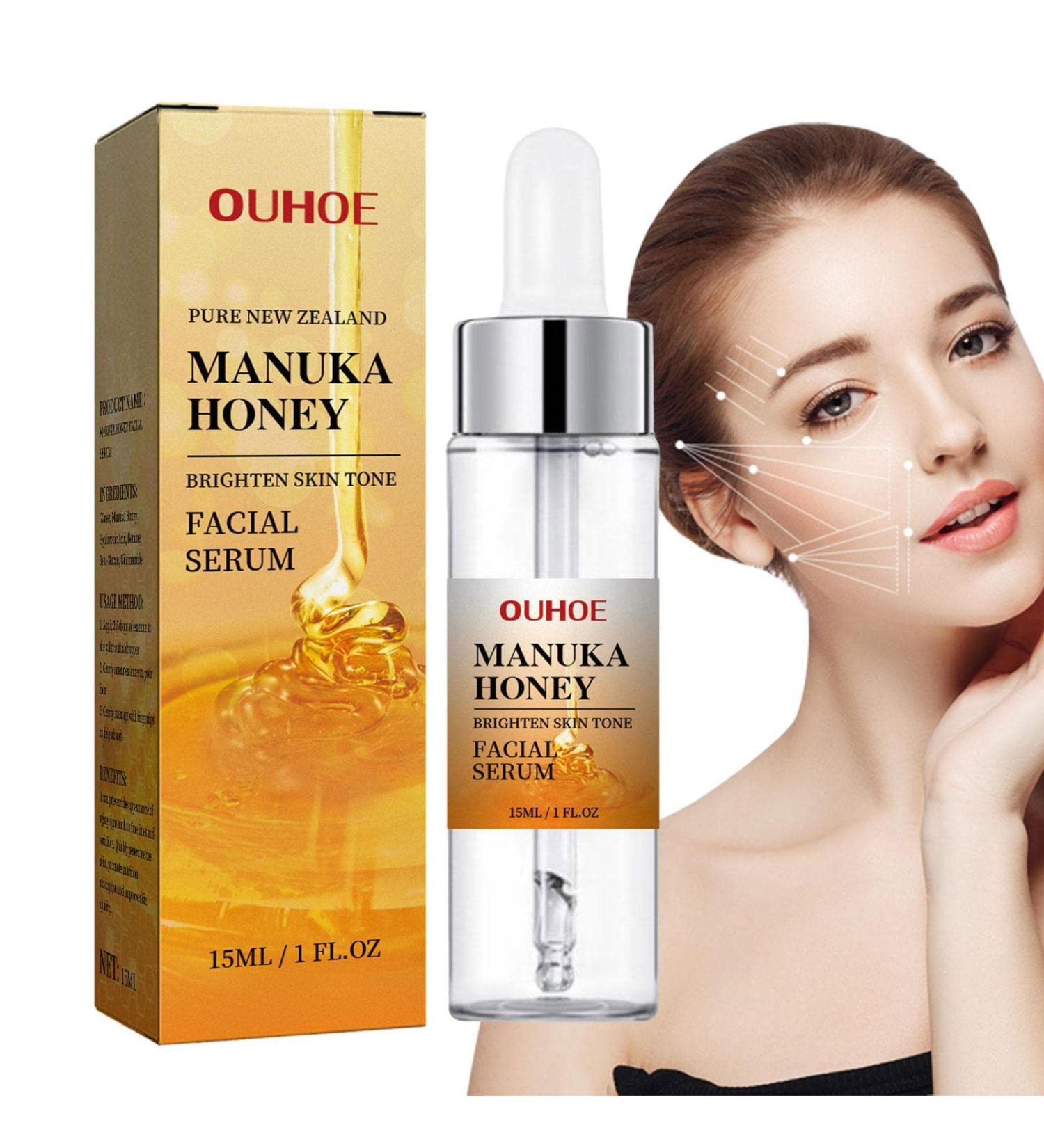  Hongjingda Facial Repair Manuka Honey Facial Repair 15 ml Moisturizing Brightening Facial for women's firm smooth and well-maintained skin - Buy Online on GoSupps.com