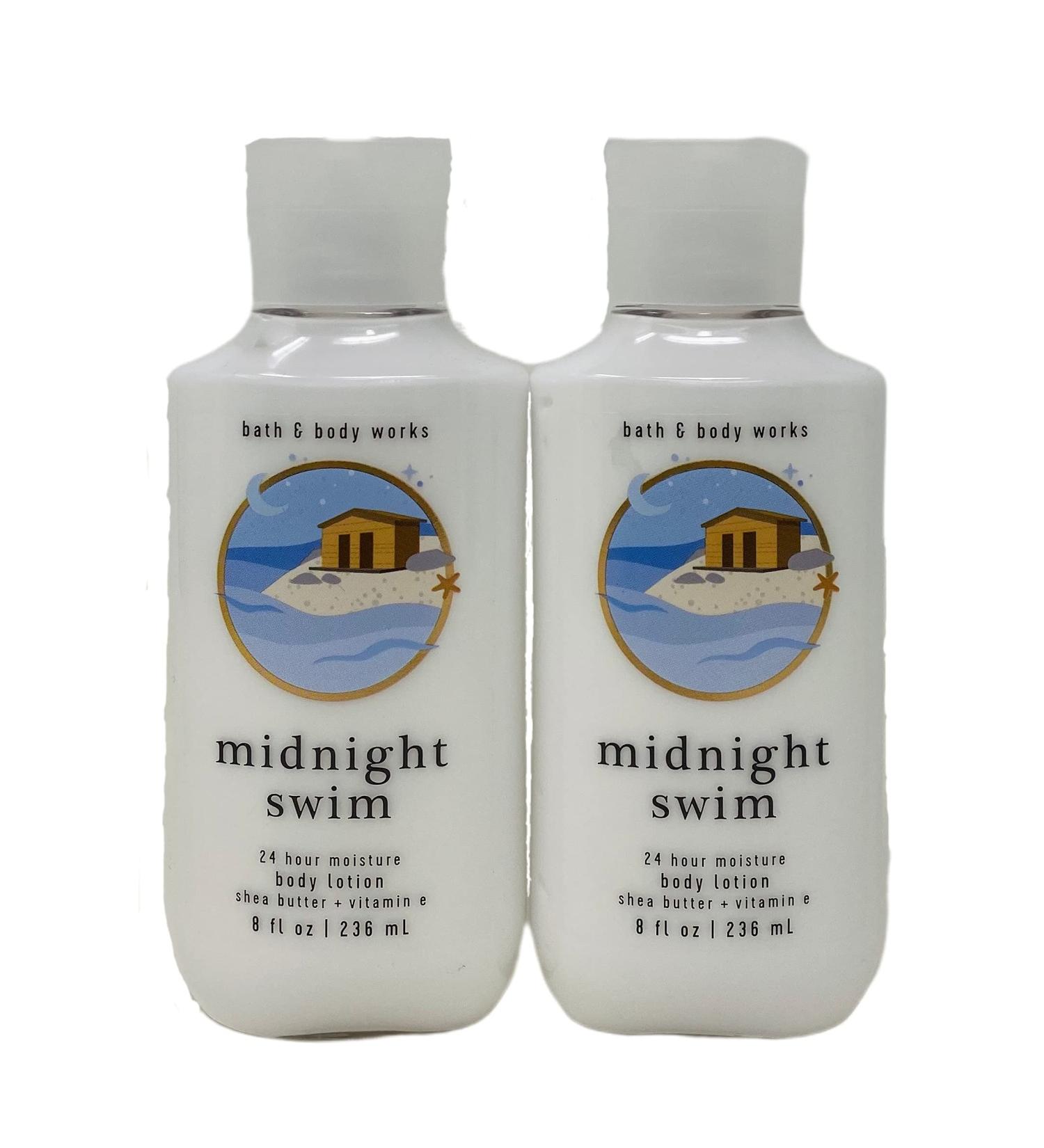 Bath & Body Works MIDNIGHT SWIM 24 hour Moisture Body Lotion - lot of 2