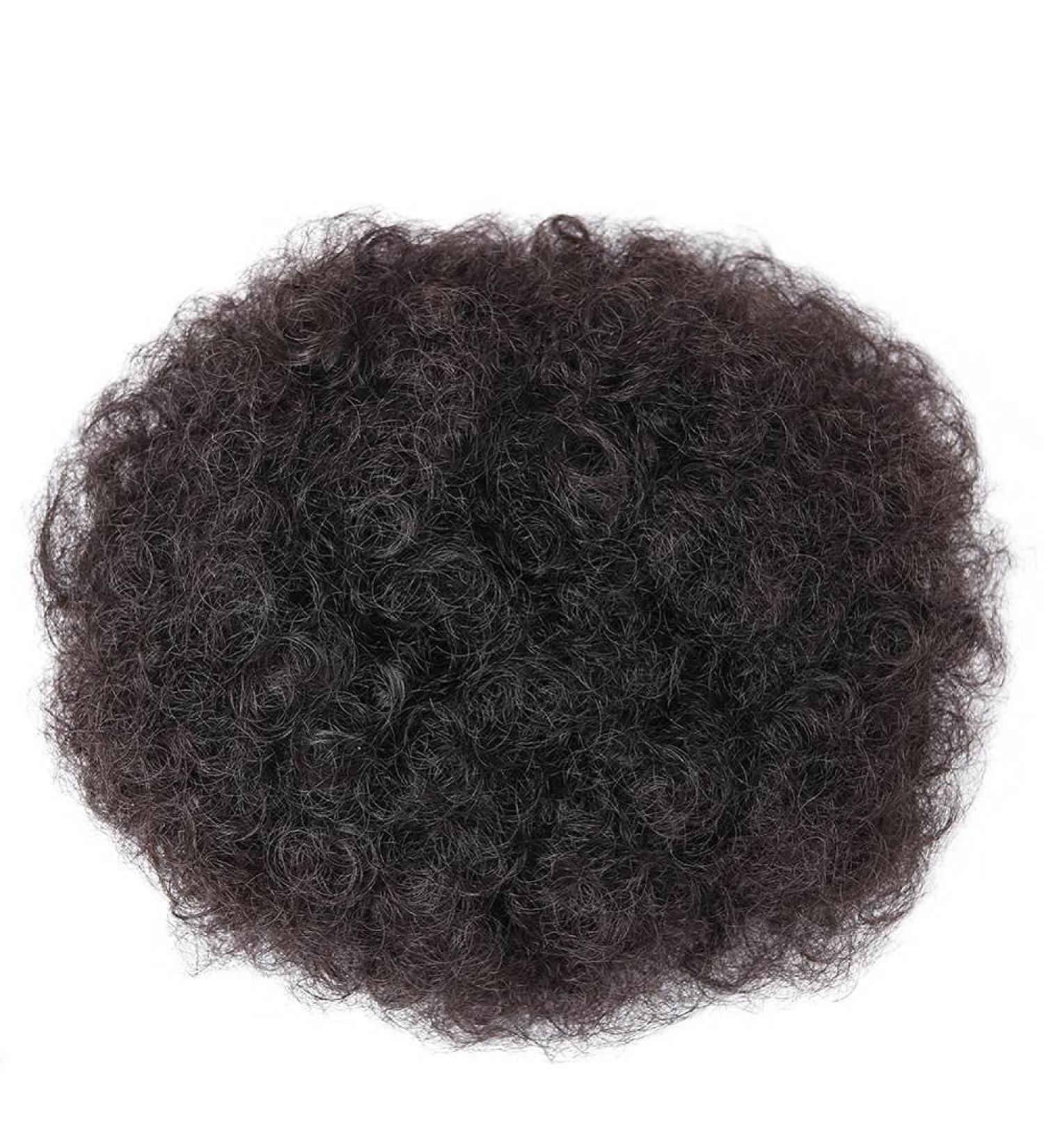 Synthetic Puff Afro Curly Hair Extensions - Black Purple Short Bun Drawstring Ponytail - 3 Pcs for Women - Buy Online on GoSupps.com