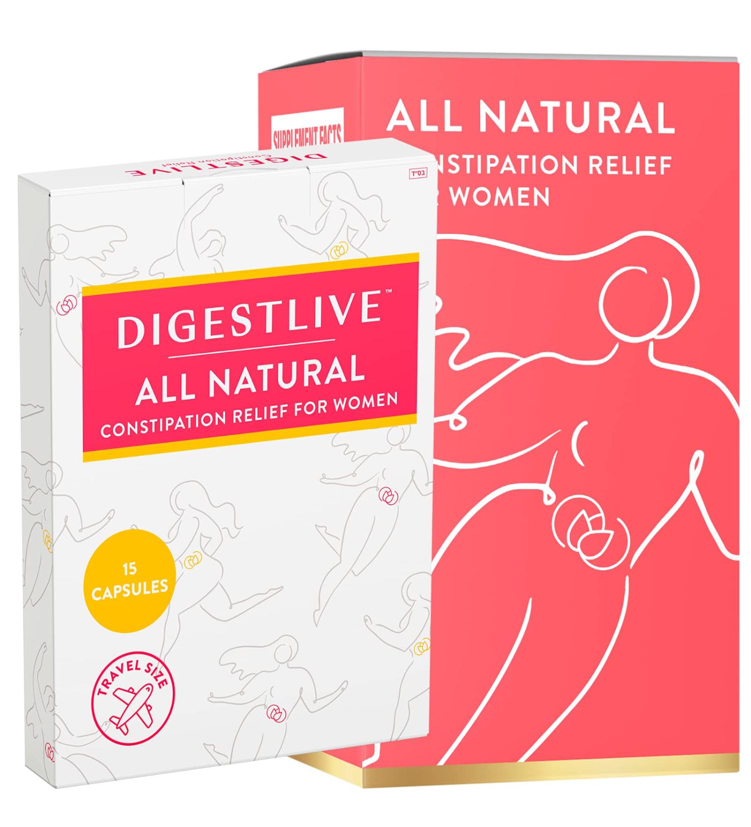 DigestLive Herbal Laxatives for Women - Natural Constipation Relief - 2 Week Supply - Colon Cleanse and Detox - Vegan, Gluten and GMO Free - 15 Count - Buy Online on GoSupps.com