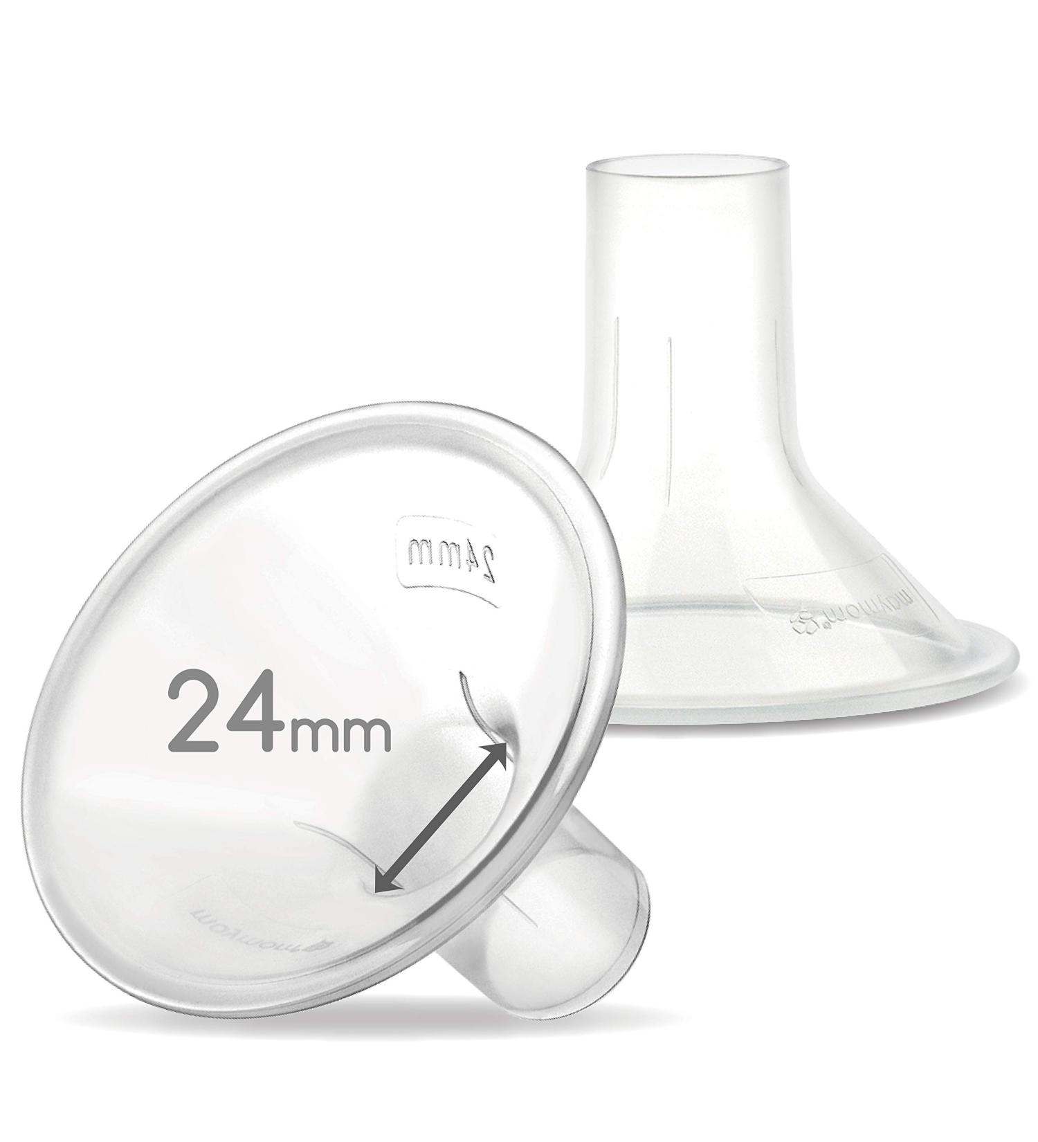 Maymom Myfit 24mm Shields for Medela Breast Pump - Compatible with Freestyle, Harmony, Maxi Connector - 2 Pack - Buy Online on GoSupps.com