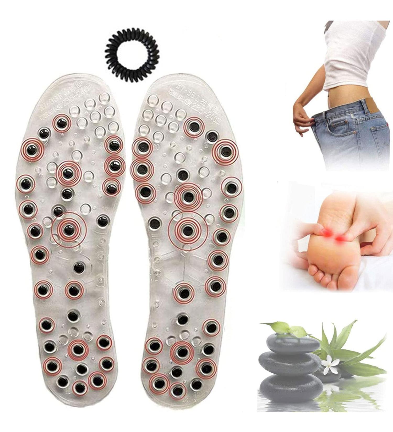 Eeuk Magnetic Massage Insoles for Slimming & Acupressure | Orthopedic Therapy for Men & Women - Relaxed Feet - Buy Online on GoSupps.com