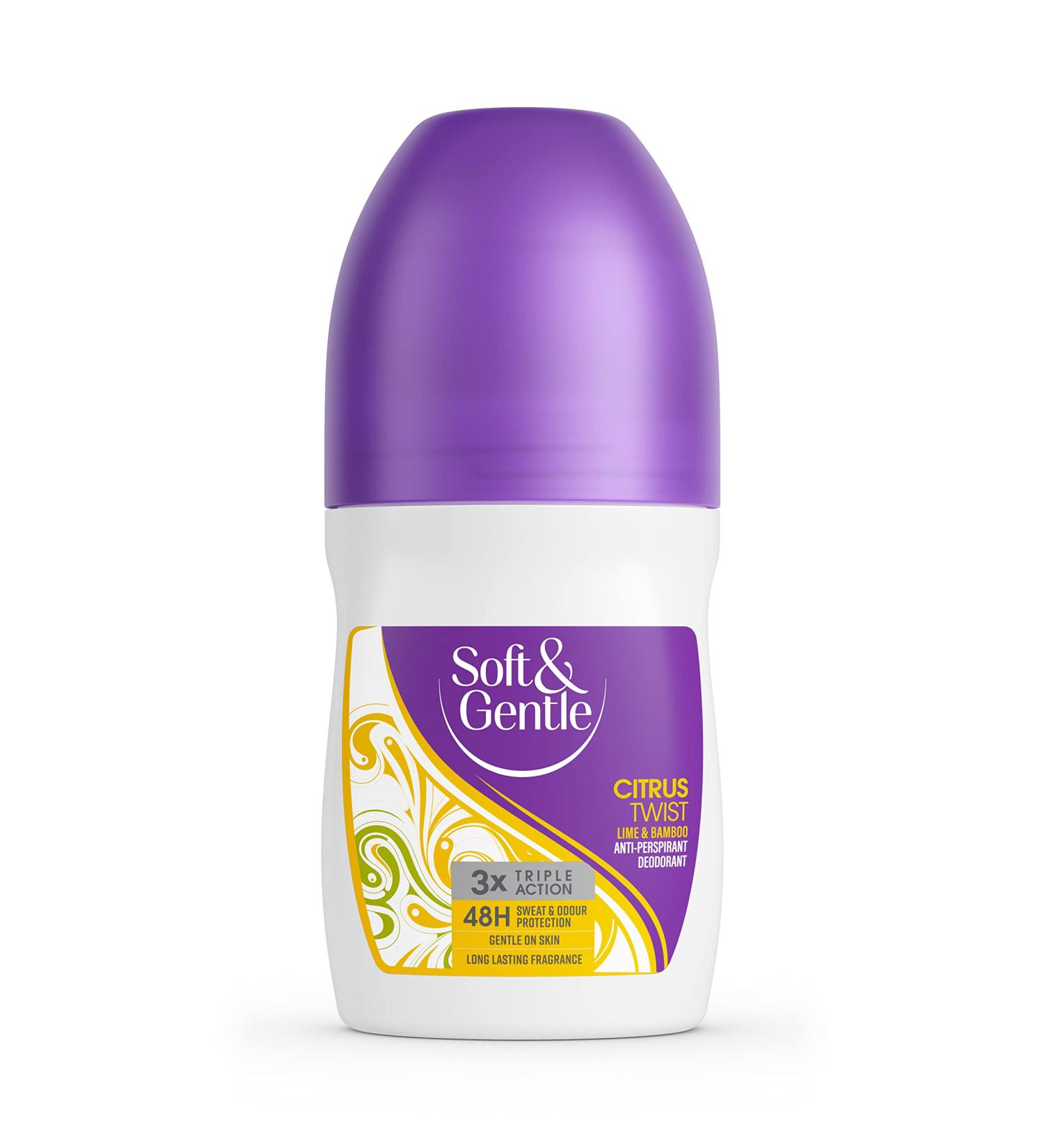 Soft & Gentle Citrus Twist Anti-Perspirant Roll On Deodorant 50ml - Pack of 1 - Buy Online on GoSupps.com