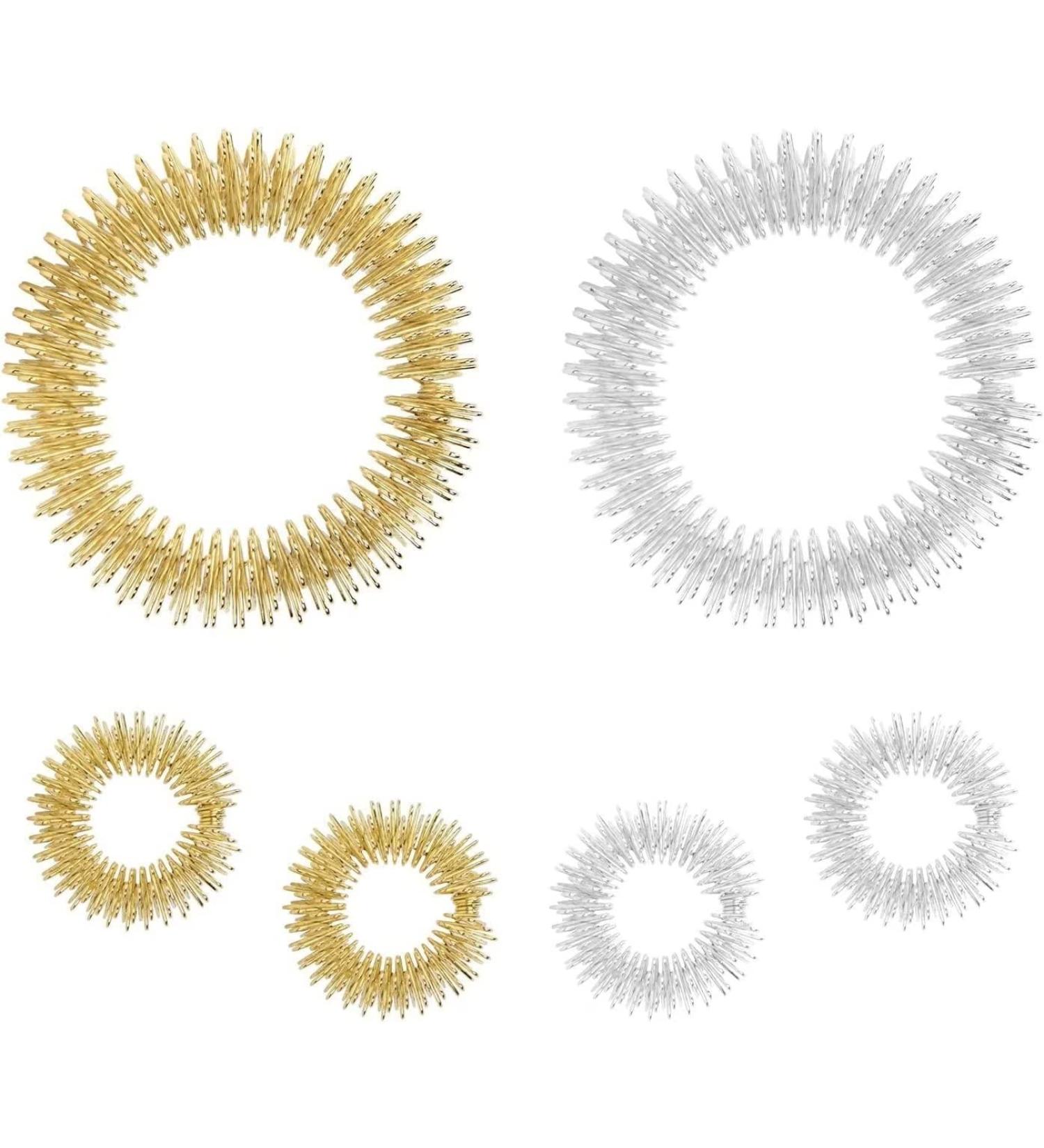 Norhogo 7-Piece Acupressure Ring Set | Finger & Wrist Massage Rings for Stress Relief & Improved Blood Flow - Buy Online on GoSupps.com