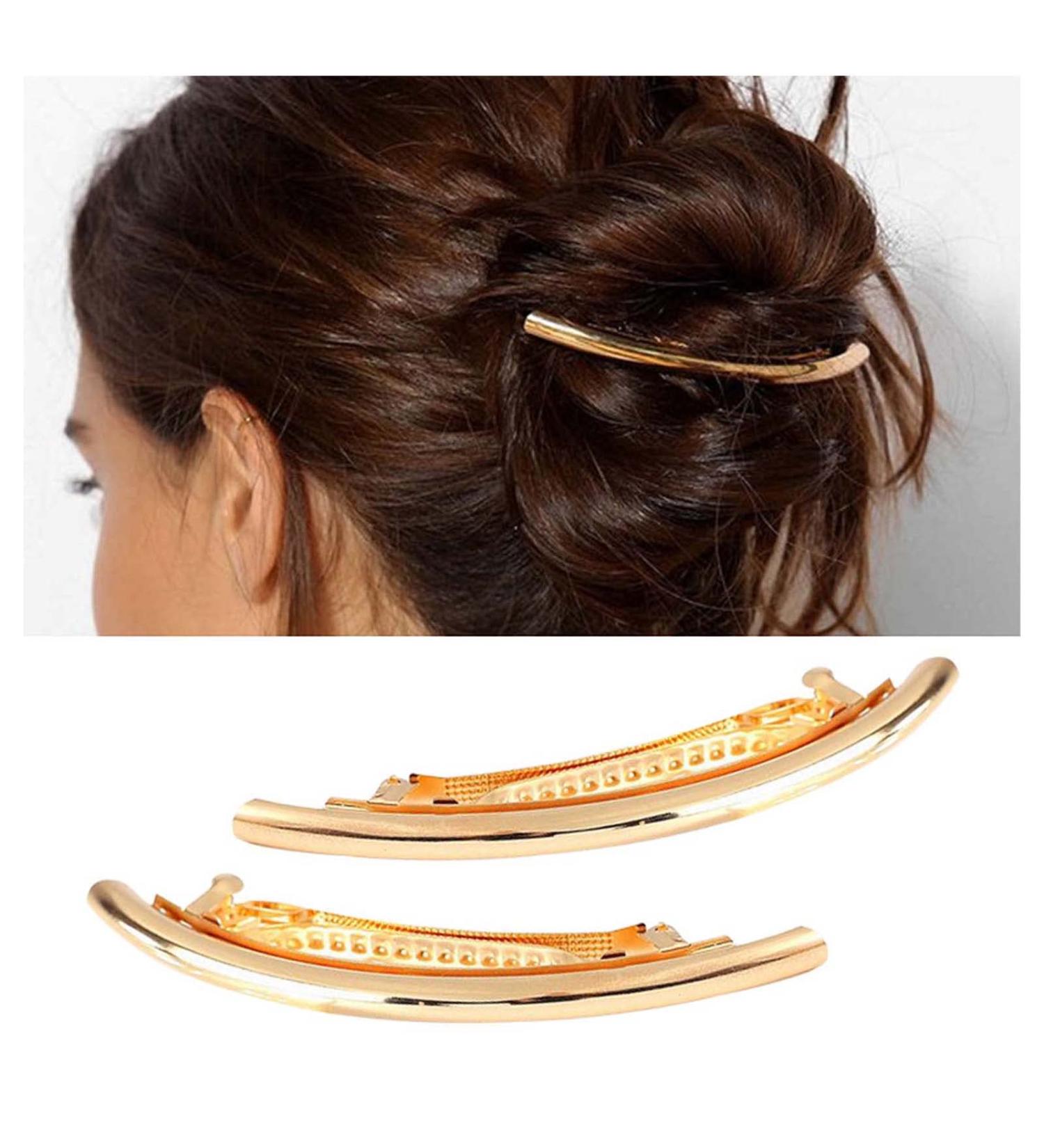 Inilbran Boho Bar Hair Barrettes Vintage Hair Clip Barrettes Geometric Hairclip Hair Barrettes Metal Tube Bar Head Clips French Headwear Decorative Hair Accessories for Women and Girls Headdress - Buy Online on GoSupps.com