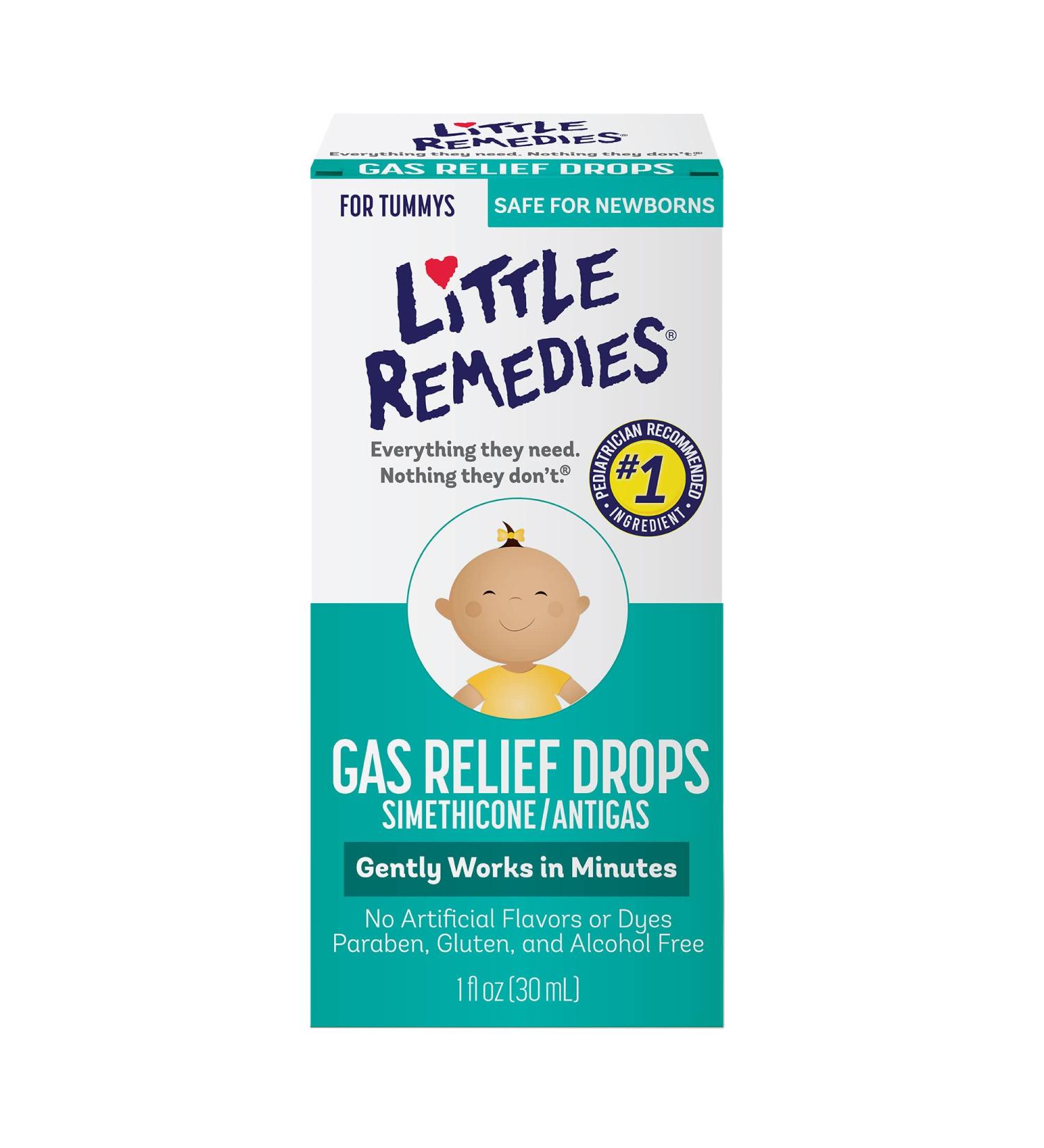 Little Remedies Gas Relief Drops - Natural Berry Flavor for Newborns | Fast Acting 1 oz (Pack of 1) - Buy Online on GoSupps.com