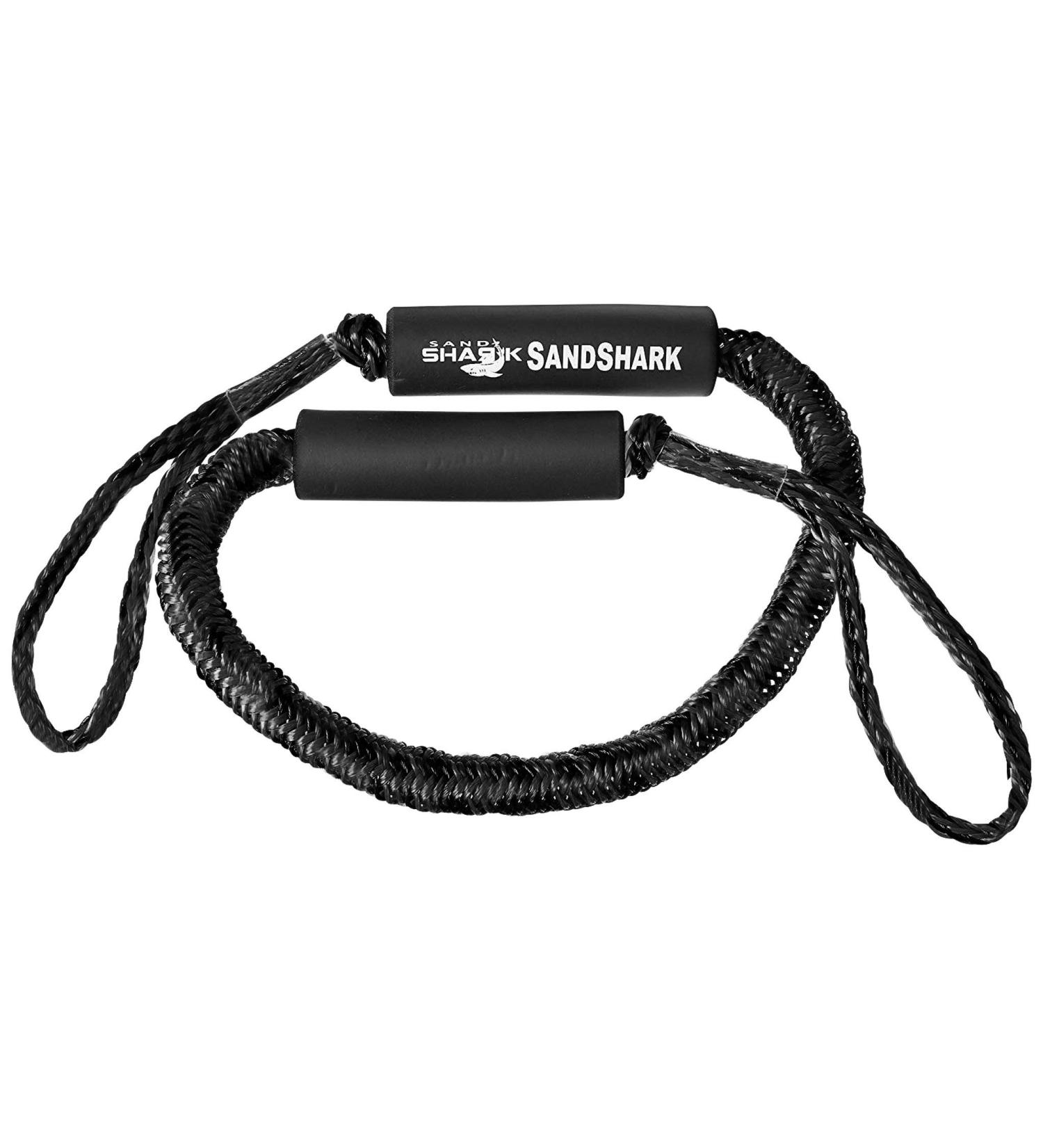 Premium Boat Bungee Dock Lines - 4-5.5 ft Stretch, Shock Absorbing Boat Tie for Cleats, Docks, Pylons, Anchors - Black - Buy Online on GoSupps.com
