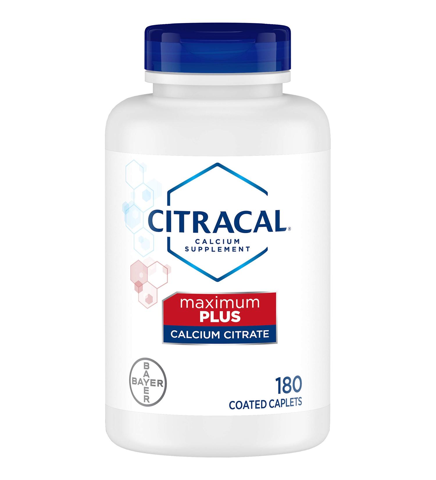 Citracal Maximum Plus 630 mg Calcium - Highly Soluble & Easily Digested - 180 Capsules - Buy Online on GoSupps.com