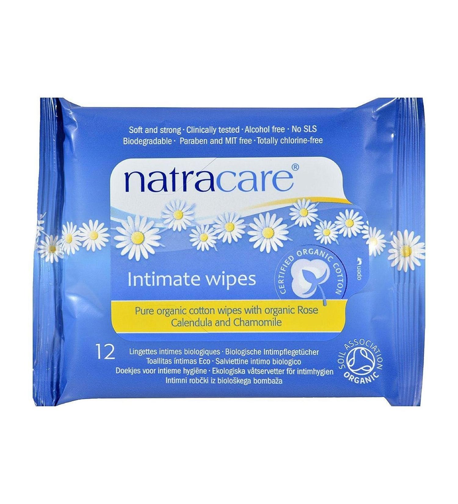 Natracare Organic Cotton Intimate Wipes (12 Wipes)