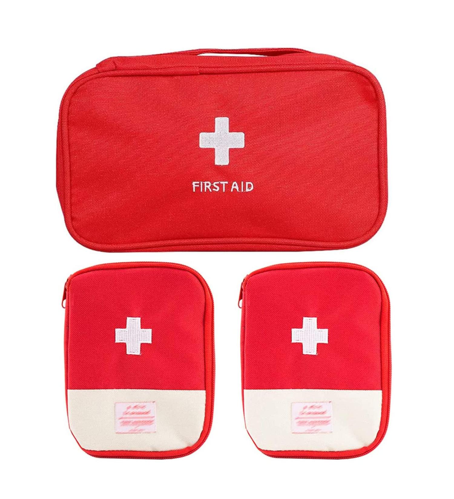 Travel Pharmacy Bag | Zuzer 3-Pack Waterproof First Aid & Medication Storage for Home Office & Outdoor Use - Buy Online on GoSupps.com