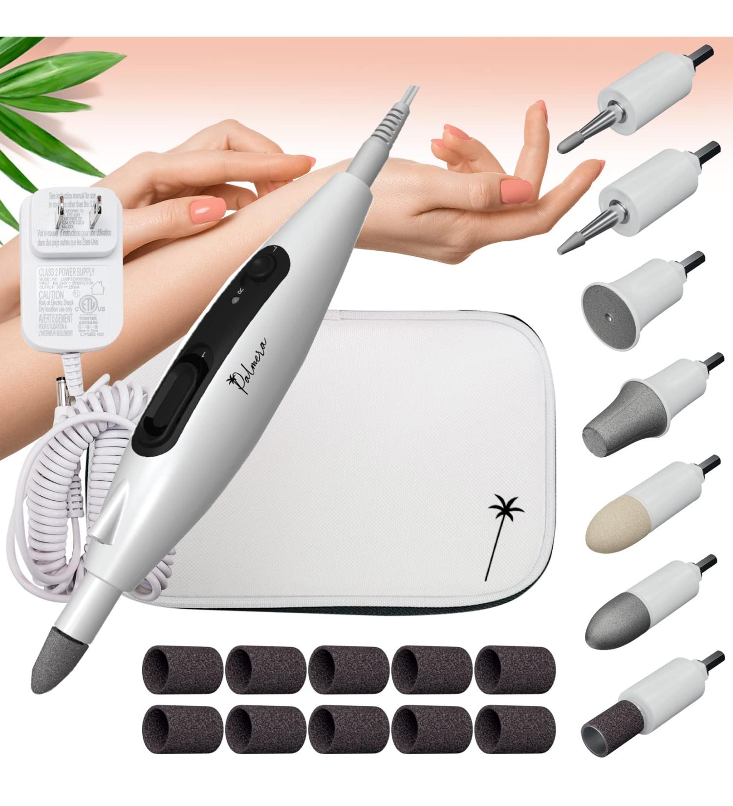 Palmara Professional Nail Drill Kit - Electric File with 17 Attachments, 30,000 RPM Motor - Adjustable Speed Grinder for Manicure, Pedicure - Women, Men, Pets - Buy Online on GoSupps.com