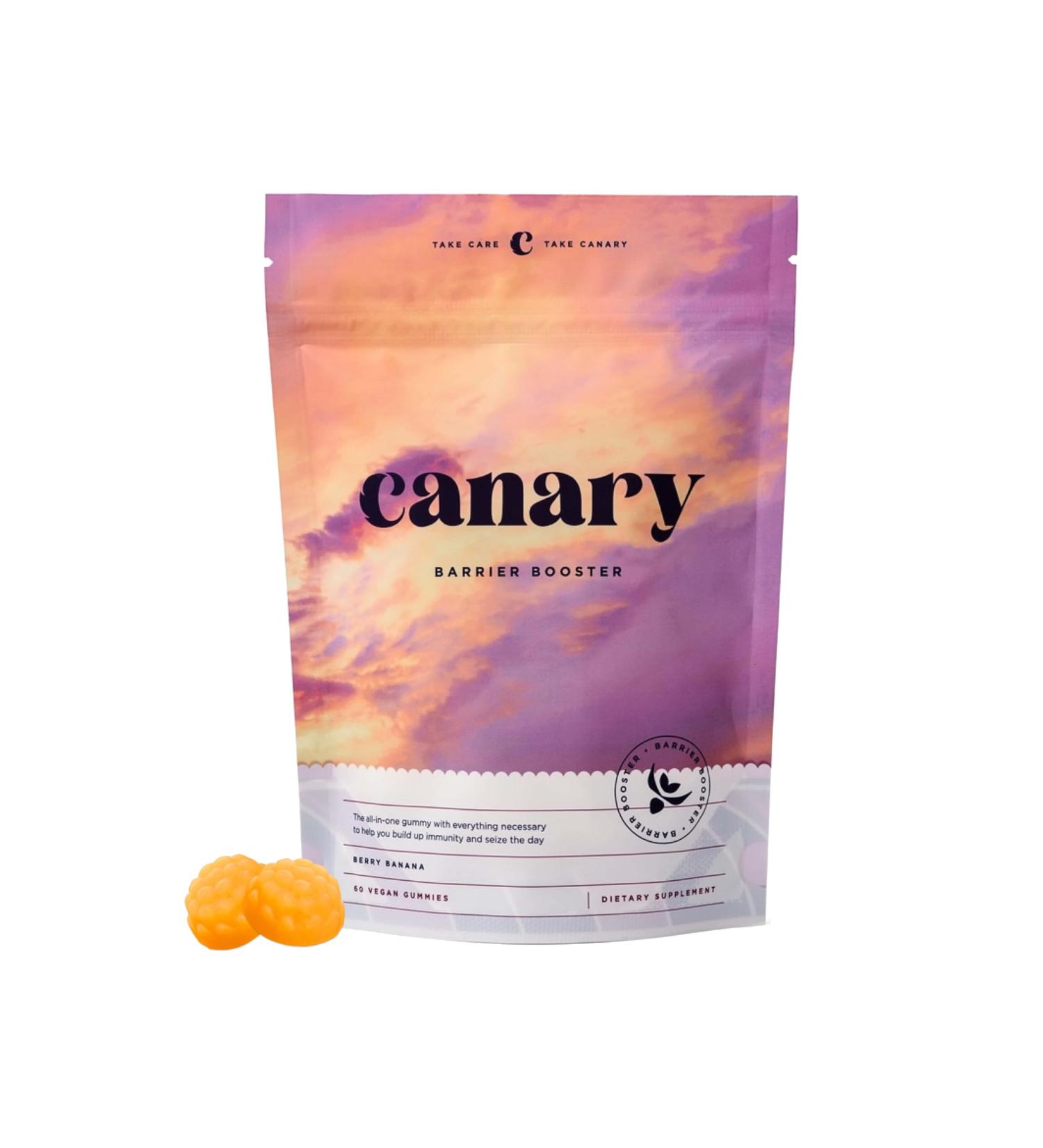 Canary Barrier Booster Vitamin A D & K and ZINC Immune Support - Great for Immune Support Bone Strength & Cardiovascular Health - Vegan Berry Banana Flavor 60 Gummies - Buy Online on GoSupps.com