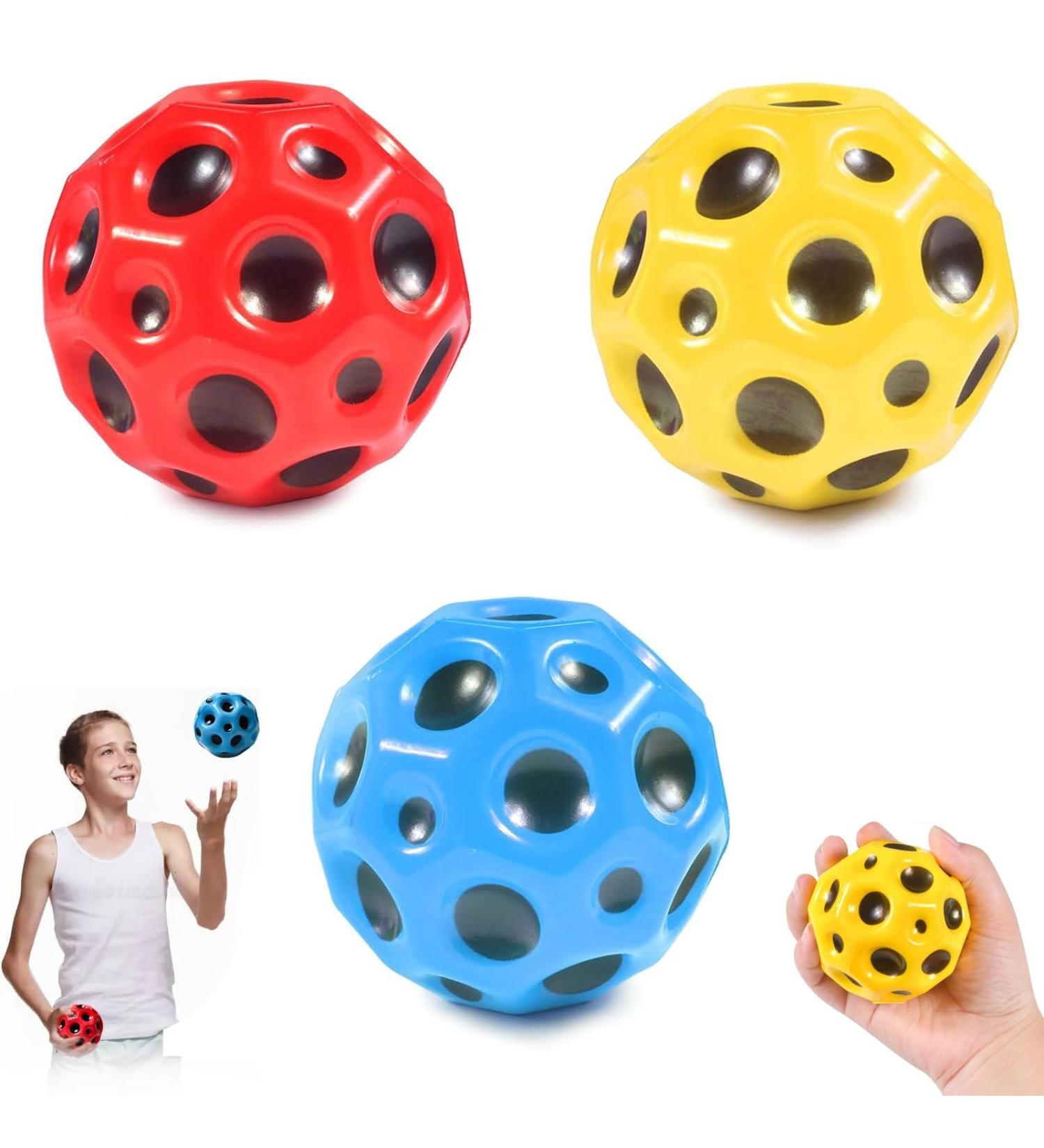 3 PCs Astro Jump Ball - High Bounce Moon Galaxy Spring Balls | Interactive Outdoor Toys for Kids - Buy Online on GoSupps.com