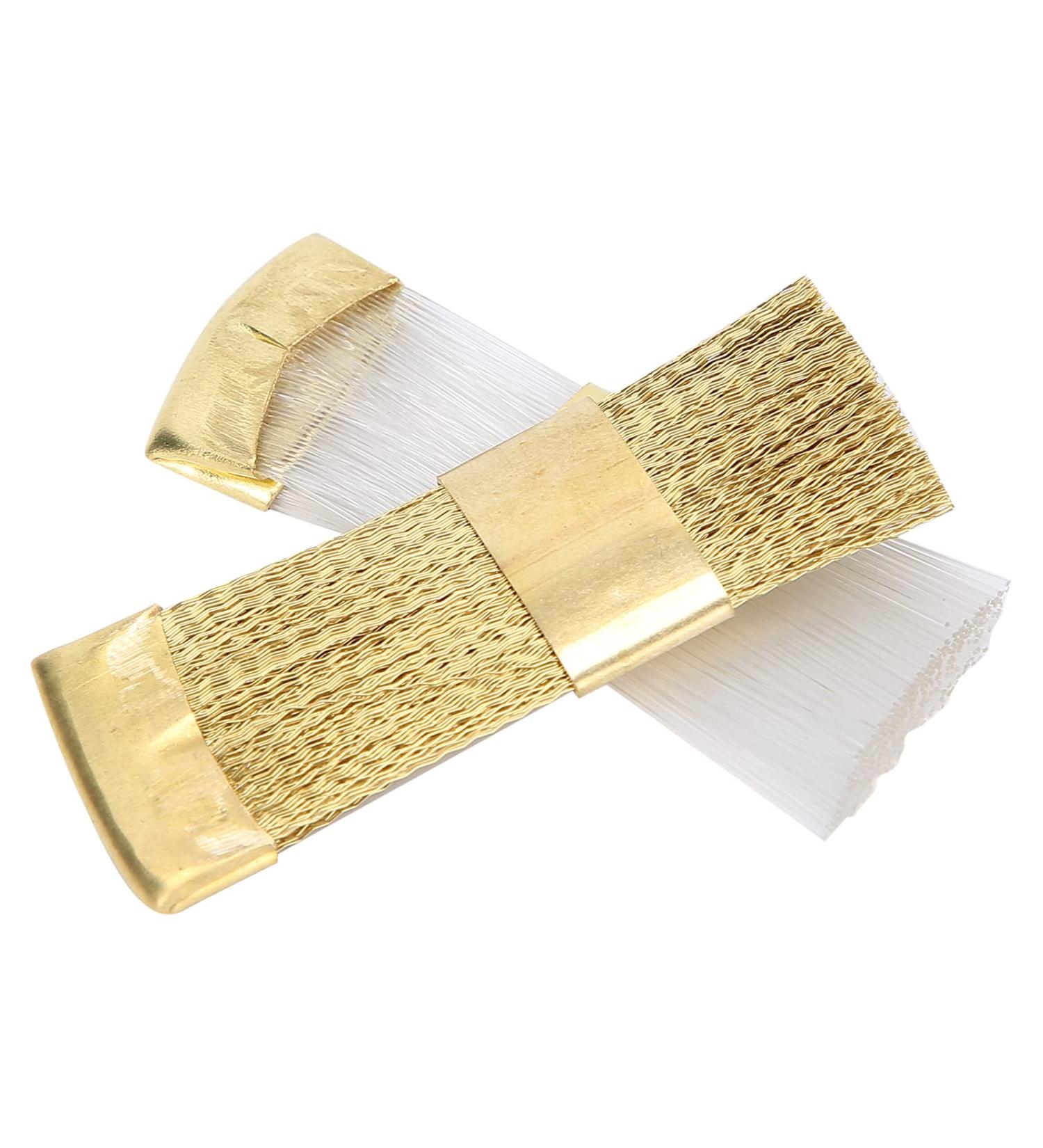 2 Pcs Nail Art Bits Cleaning Brush - Copper Wire Drill Cleaner & Nail Dust Brush for Manicure & Pedicure Accessories - Buy Online on GoSupps.com