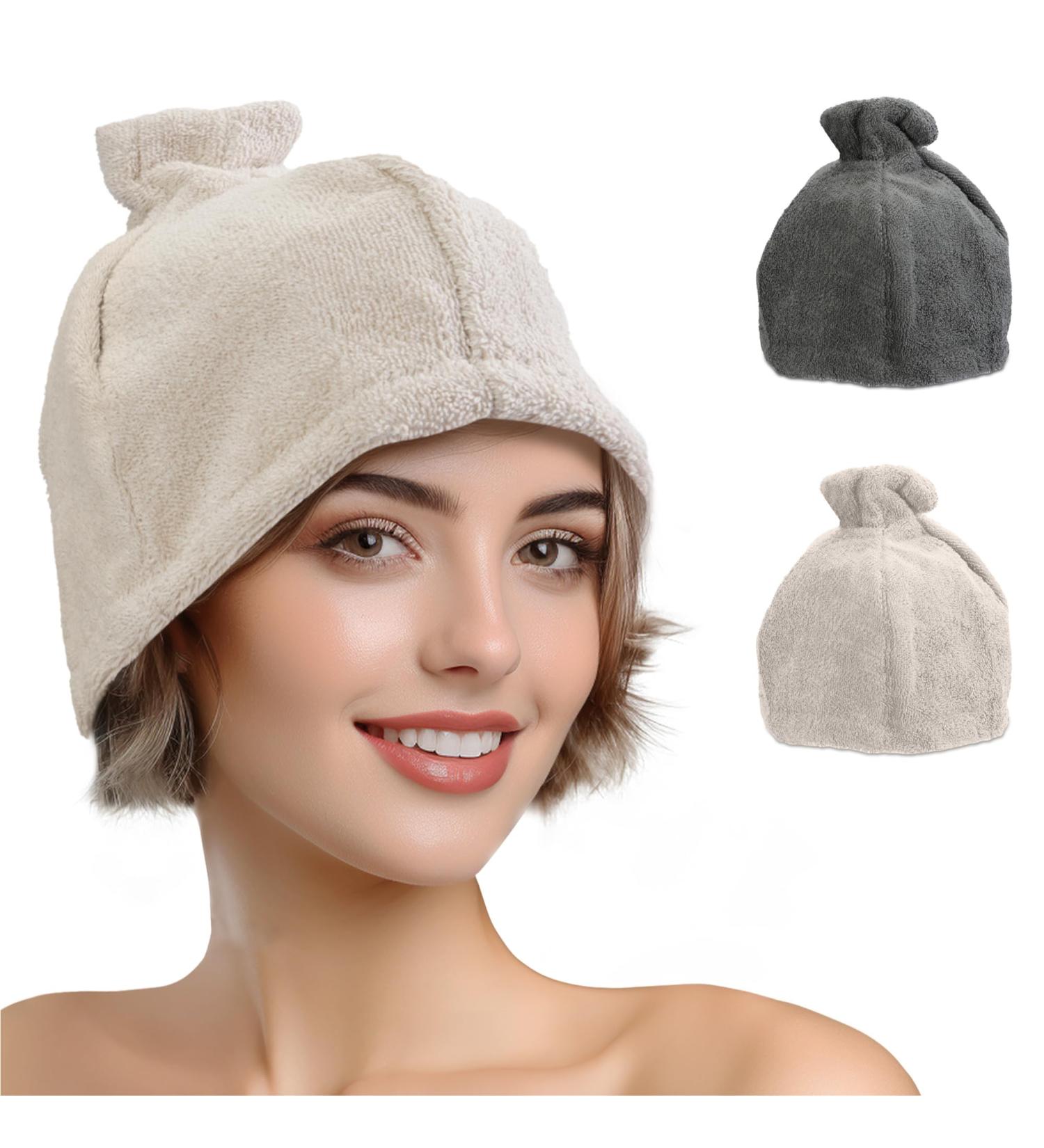 JEMIDI Cotton Sauna Hat - Soft Beige Unisex Headgear for Men & Women - Perfect Sauna Cap - Buy Online on GoSupps.com