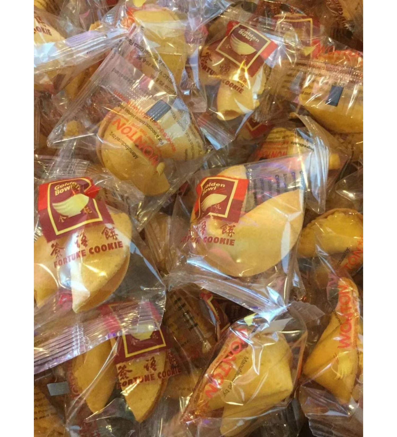 Golden Bowl 30 Individually Wrapped Traditional Fortune Cookies - Buy Online on GoSupps.com
