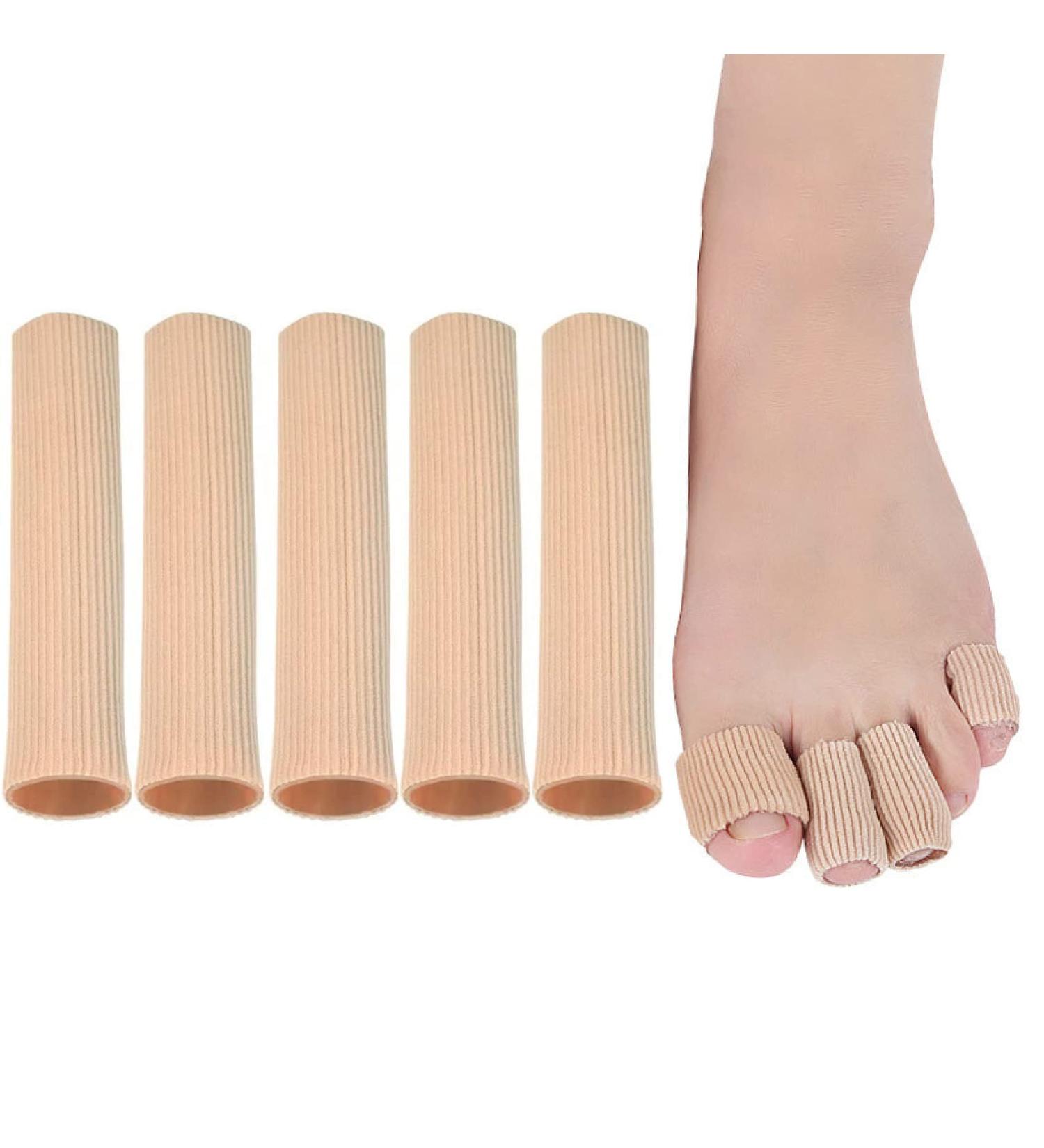 5-Piece Cutable Silicone Toe Protection Cushion | Soft Gel Toe Cap Pads for Corns Callus Bunion Relief - 1.5cm x 15cm - Buy Online on GoSupps.com