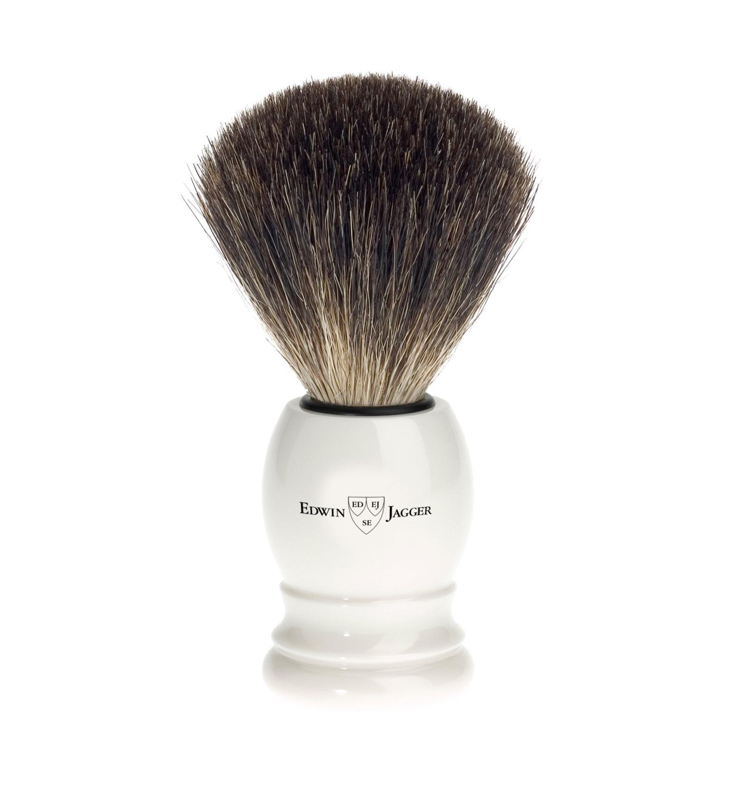 Edwin Jagger Ivory Shaving Brush (Pure Badger)