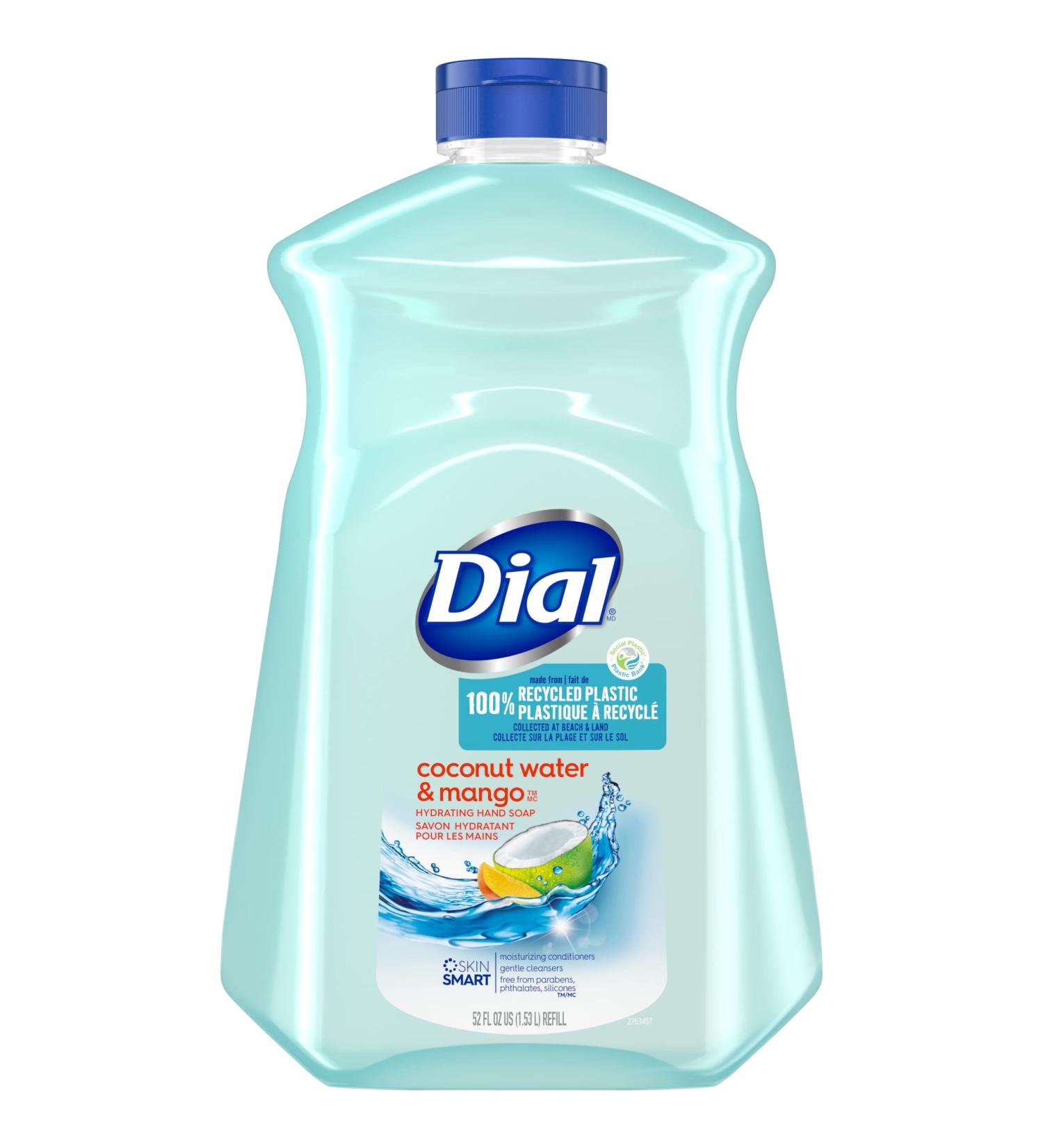 Dial Coconut Mango Liquid Hand Soap Refill - 52 Fl Oz | Hydrating Formula | Eco-Friendly Packaging - Buy Online on GoSupps.com