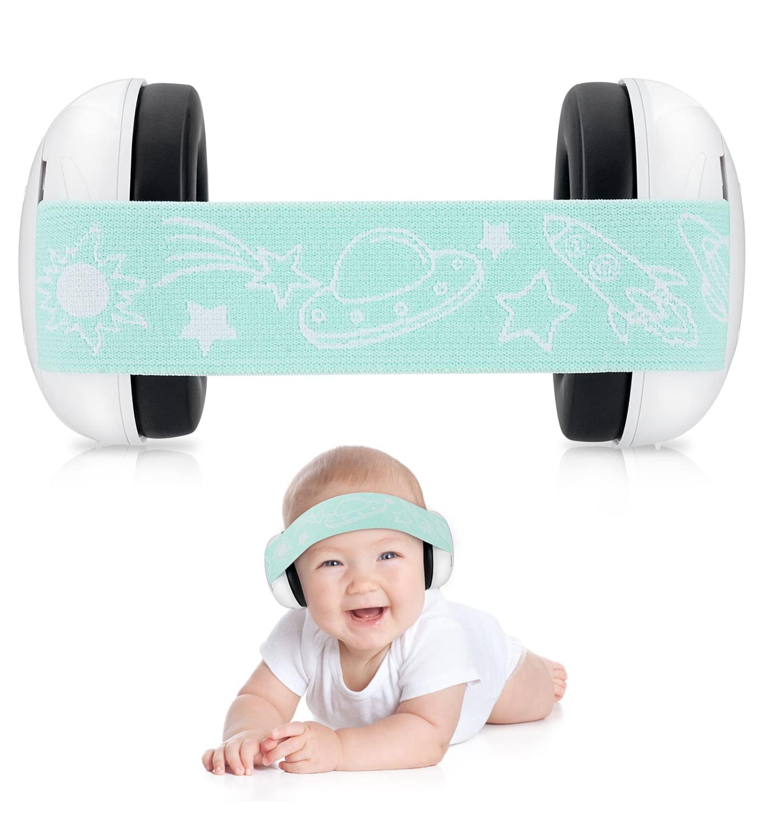 Zeroto Baby Ear Defenders - Soft Adjustable Ear Protection for Children (3 Months to 2 Years) | 25dB NRR - Green - Buy Online on GoSupps.com