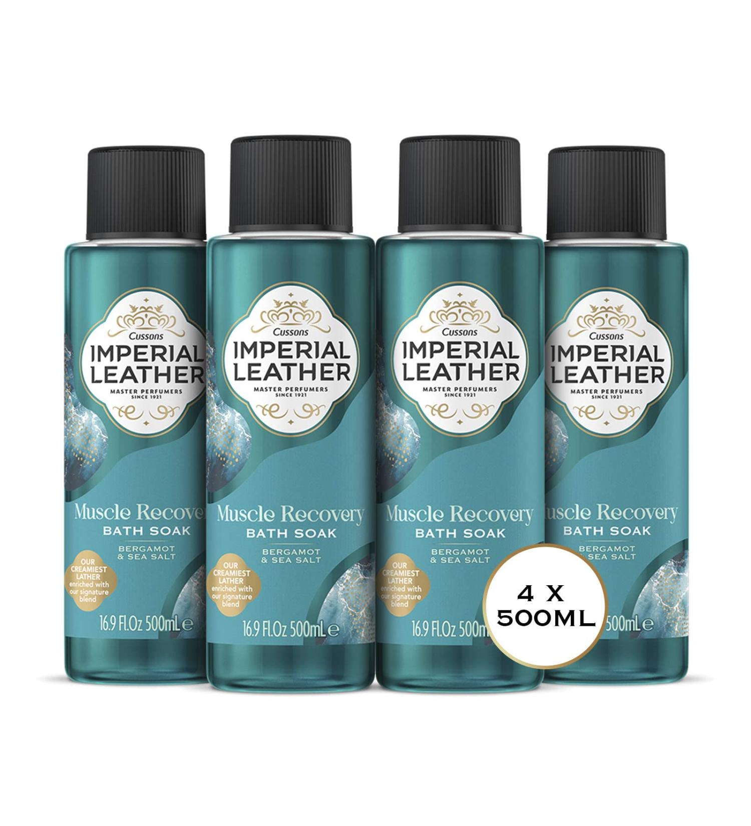 Imperial Leather Muscle Recovery Bath - Refreshing Bubble Bath & Restaurant Bergamot & Sea Salt Scent - Gentle Skin Care Bulk (4 x 500ml) White - Buy Online on GoSupps.com