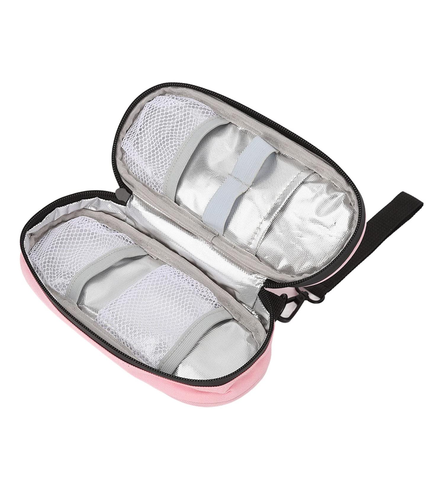 Portable Insulin Cooler Bag - Durable Pink Cooling Pouch for Outdoor Use - Buy Online on GoSupps.com