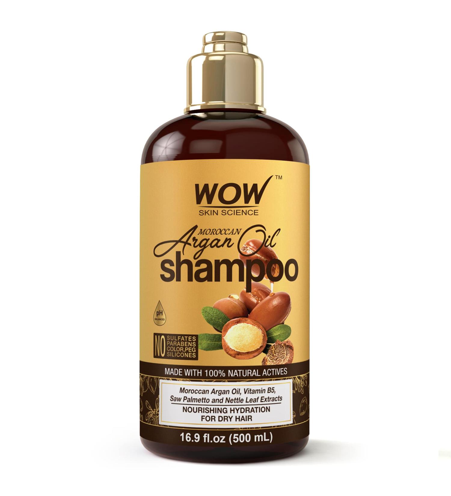 Wow Skin Science Moroccan Argan Oil Shampoo 16.9 fl oz - Nourishing Hair Care - Buy Online on GoSupps.com