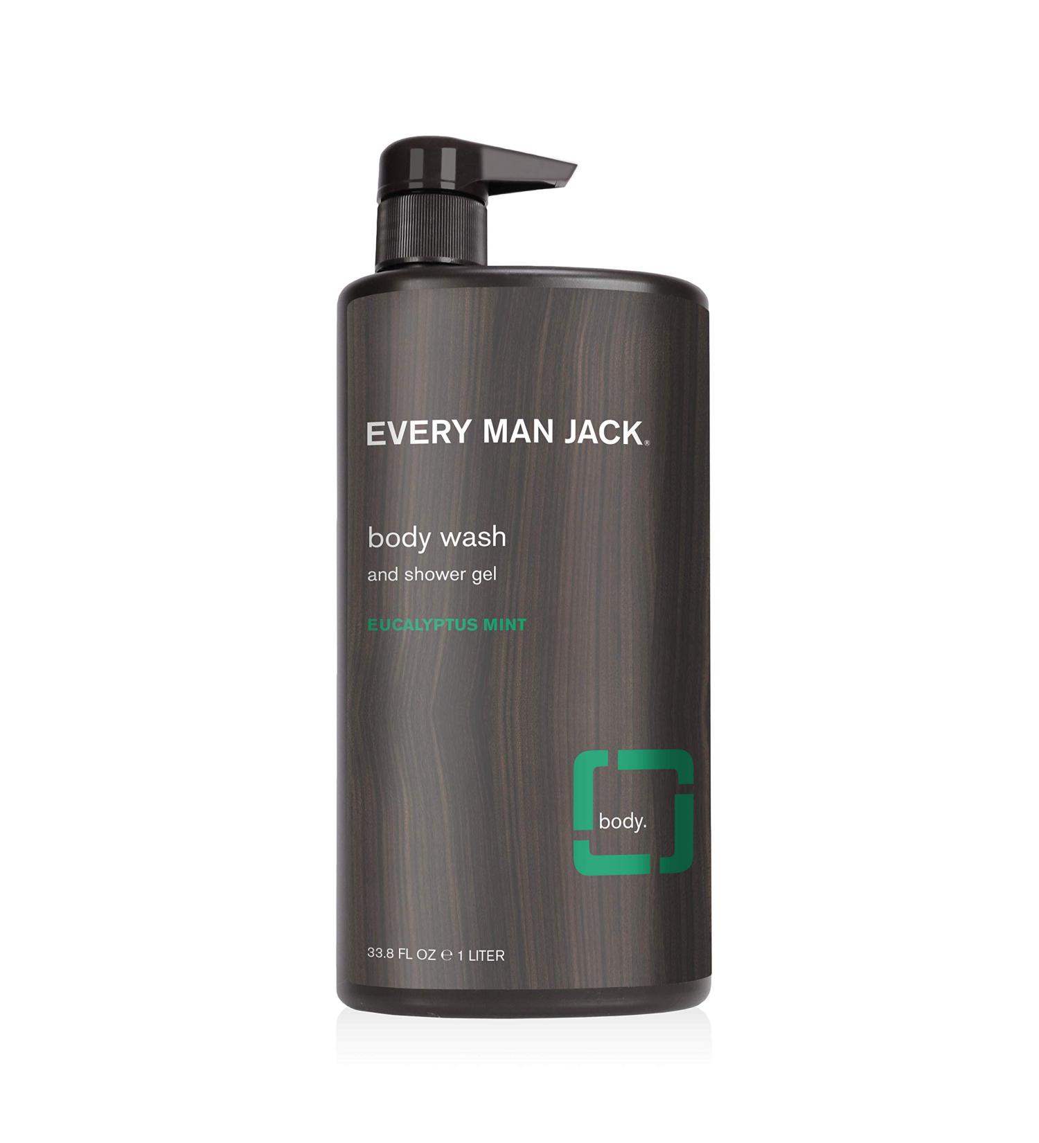 Every Man Jack Eucalyptus Mint Body Wash - 33.8 oz | Refreshing & Natural Cleanser - Buy Online on GoSupps.com