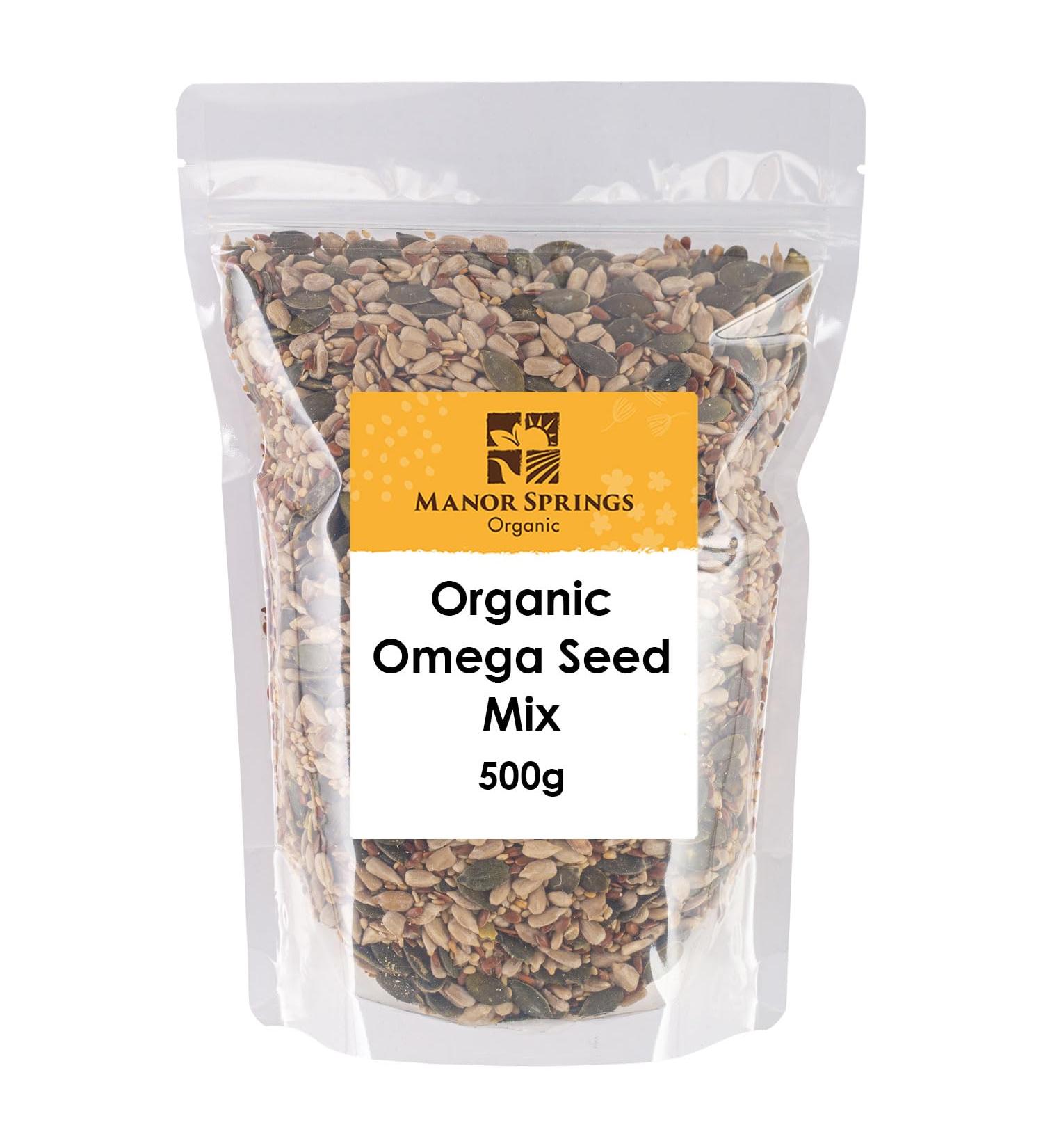 Organic Omega Four Seeds Mix 500g by Manor Springs Organic - Buy Online on GoSupps.com