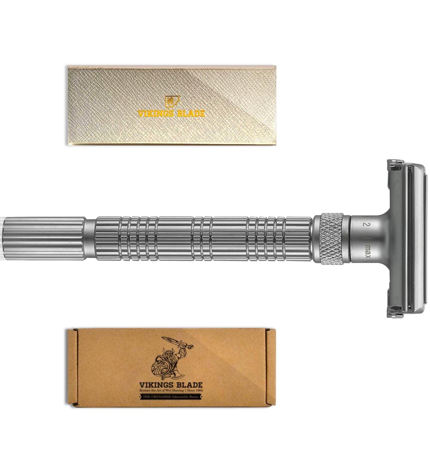 Vikings Blade Adjustable Butterfly Safety Razor - Rusader & Kaiser | Premium Shaving Experience | Worldwide Shipping - Buy Online on GoSupps.com