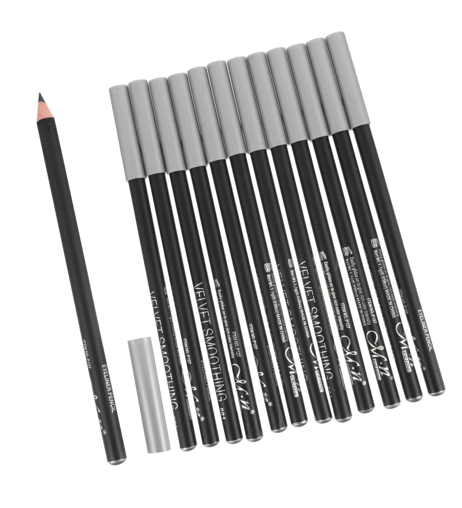 TEHAUX 12pi ces Crayon Eyeliner Noir Crayon Pour Yeux Pratique Outil De Maquillage Facile Utiliser - Buy Online on GoSupps.com