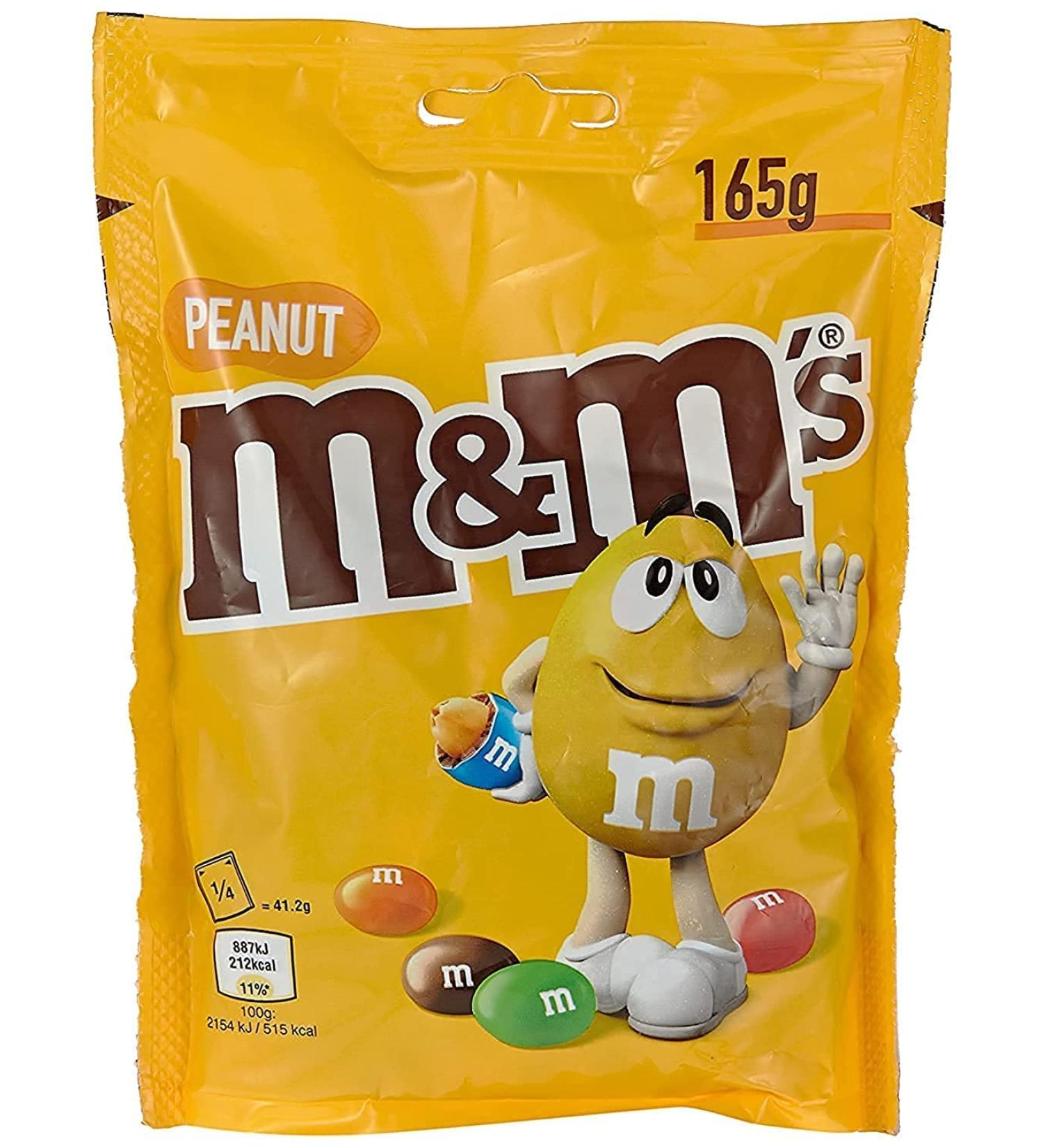 M&M's M&M's Peanuts Coated in Milk Chocolate and Sweet Flavours - The 165g Pouch