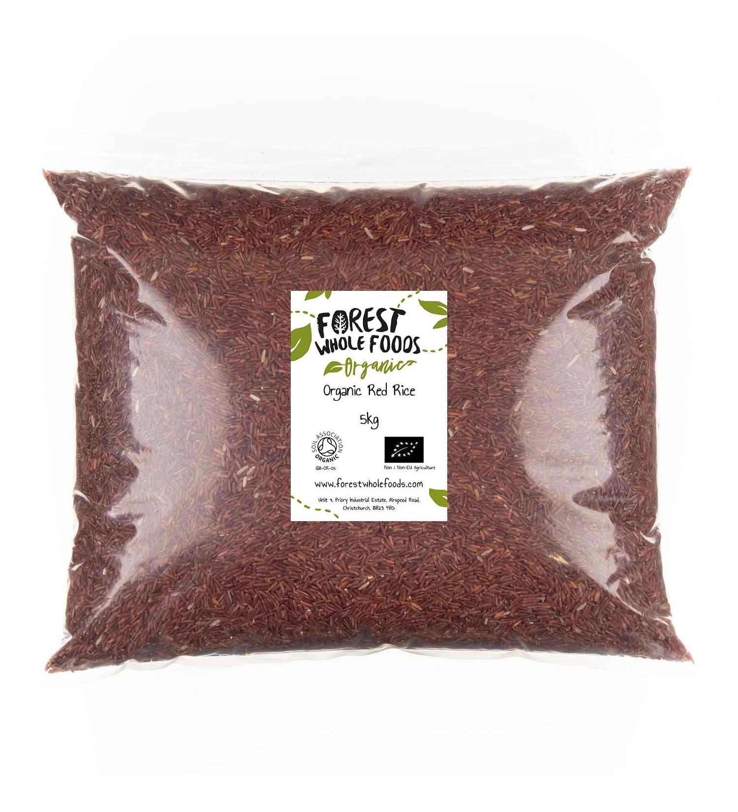Forest Whole Foods Organic Red Rice (5kg) 5 kg (Pack of 1)