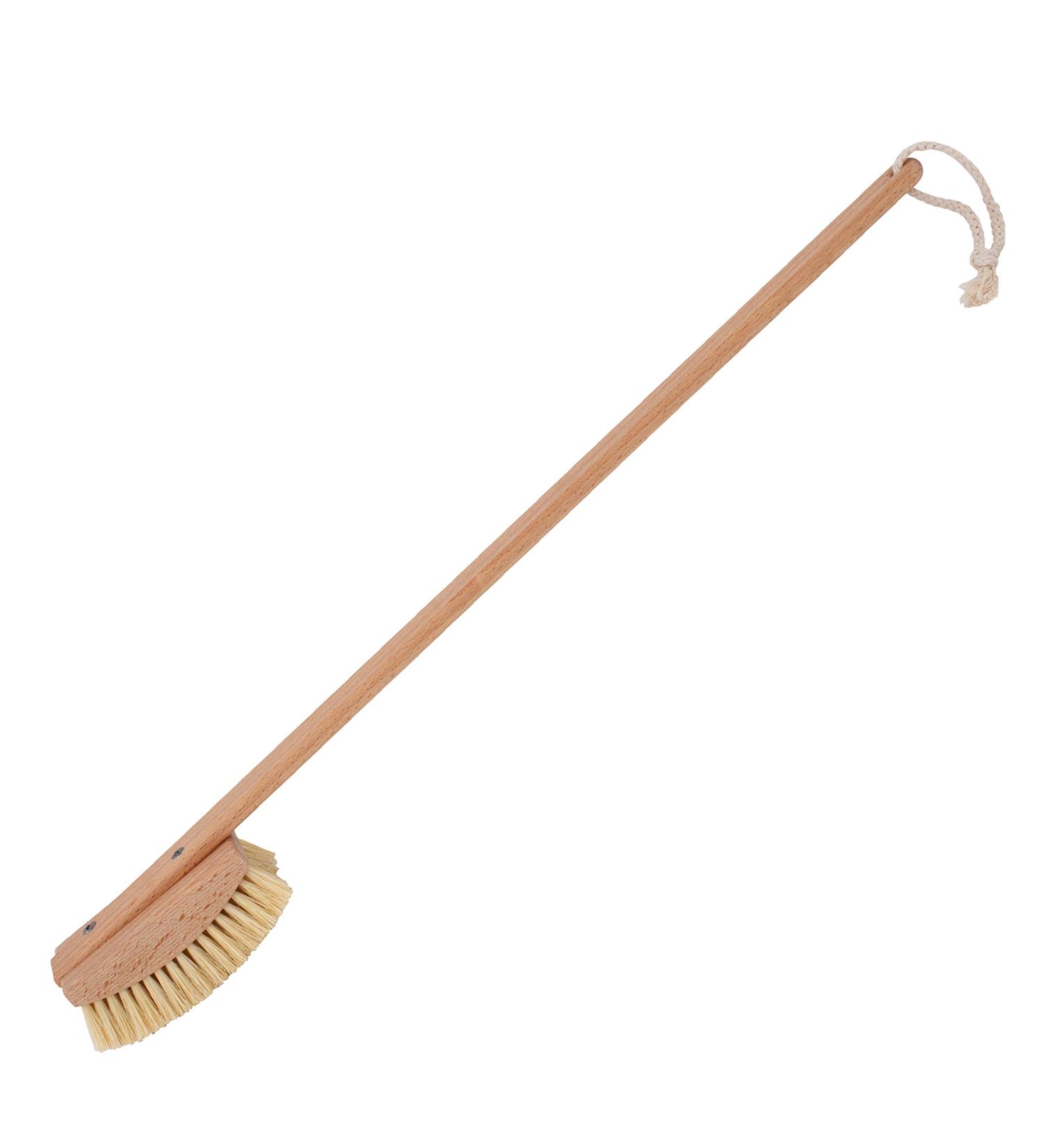 Redecker 24 Bath and Foot Brush - Long Beechwood Handle, Stiff Tampico Bristles (Germany) - Buy Online on GoSupps.com