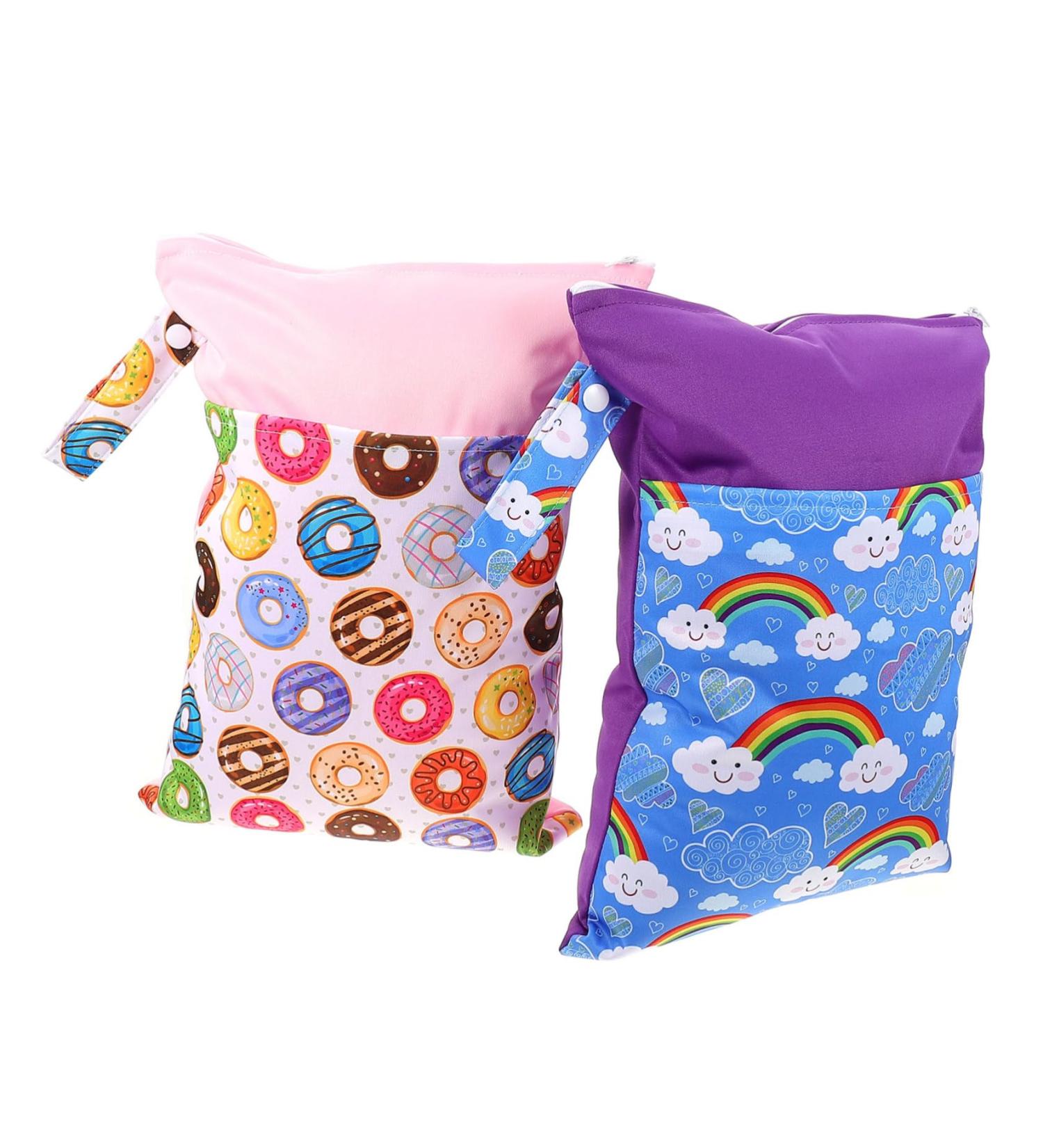 Fomiyes Women's Double Zip Storage Bag - Portable Tampon & Tapes Organizer | 2-Pack 35x23cm - Perfect for Travel & Home - Buy Online on GoSupps.com