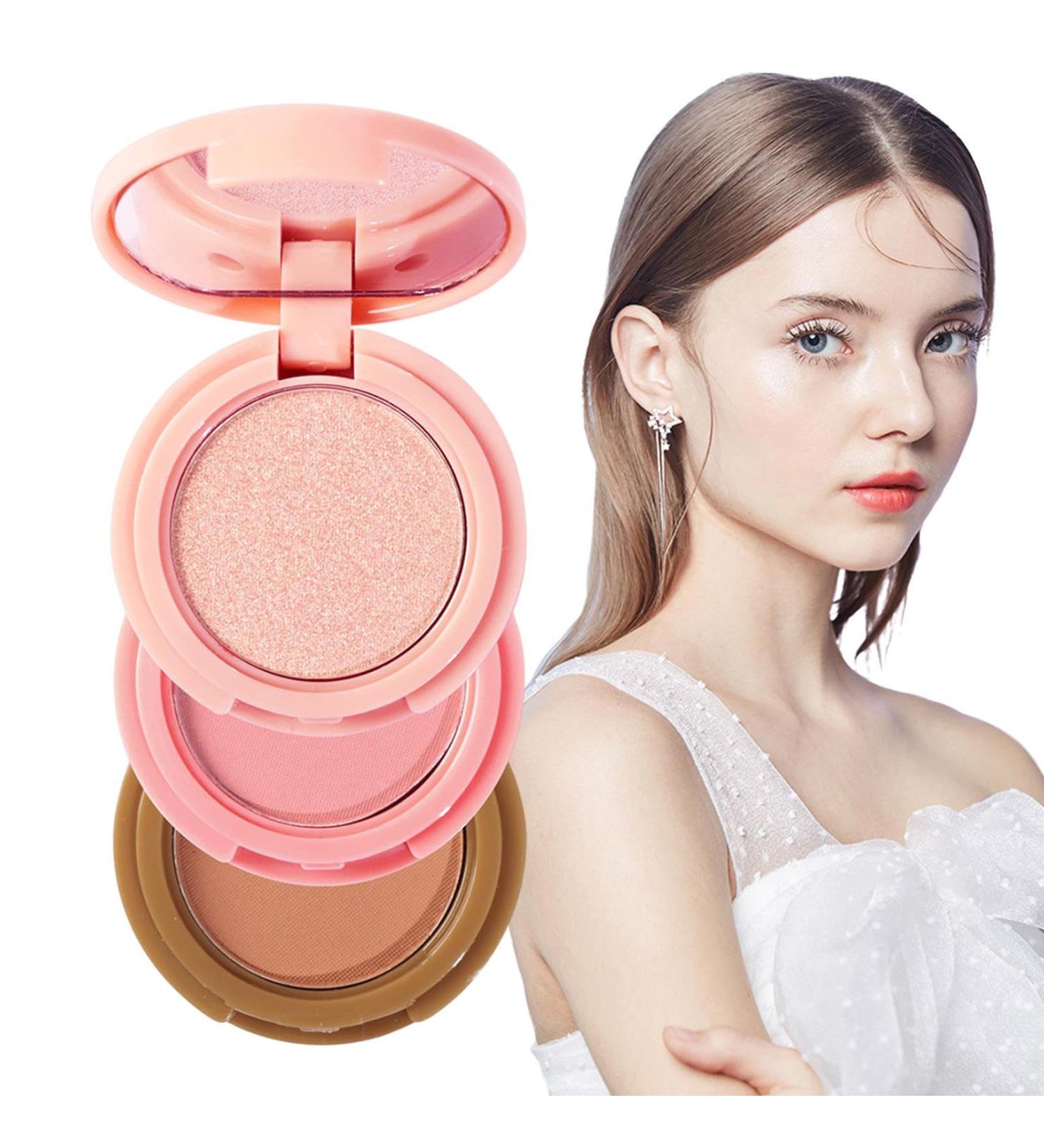  Wenmin Face Lightening Powder - 3 in 1 Blushes for Shimmer Eyeshadows Long Lasting Shimmer Contouring Sweatproof Long Lasting Shiny Look for Women Wenmin - Buy Online on GoSupps.com