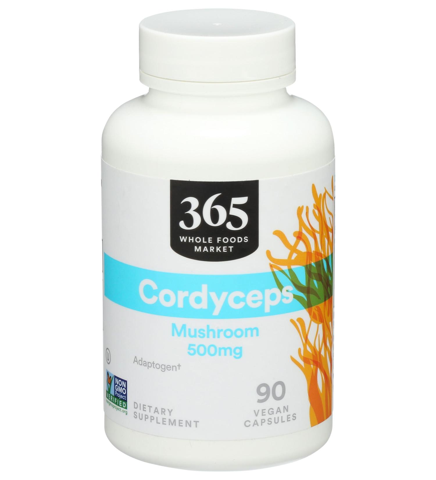 365 by Whole Foods Market Cordyceps Mushroom Vegan Capsules 500mg 90 Count 90 Count (Pack of 1) - Buy Online on GoSupps.com