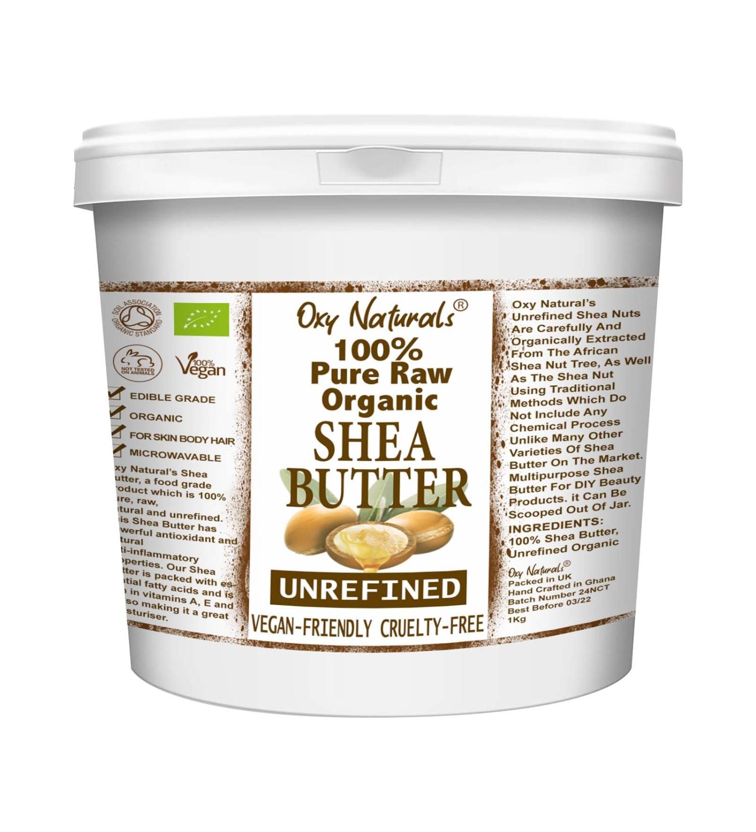 1KG Organic Shea Butter Unrefined Raw Natural Extra Virgin A Grade African Pure Ivory All Body Butter Moisturiser Cream Lotion for All Skin Face Hair Type - Buy Online on GoSupps.com
