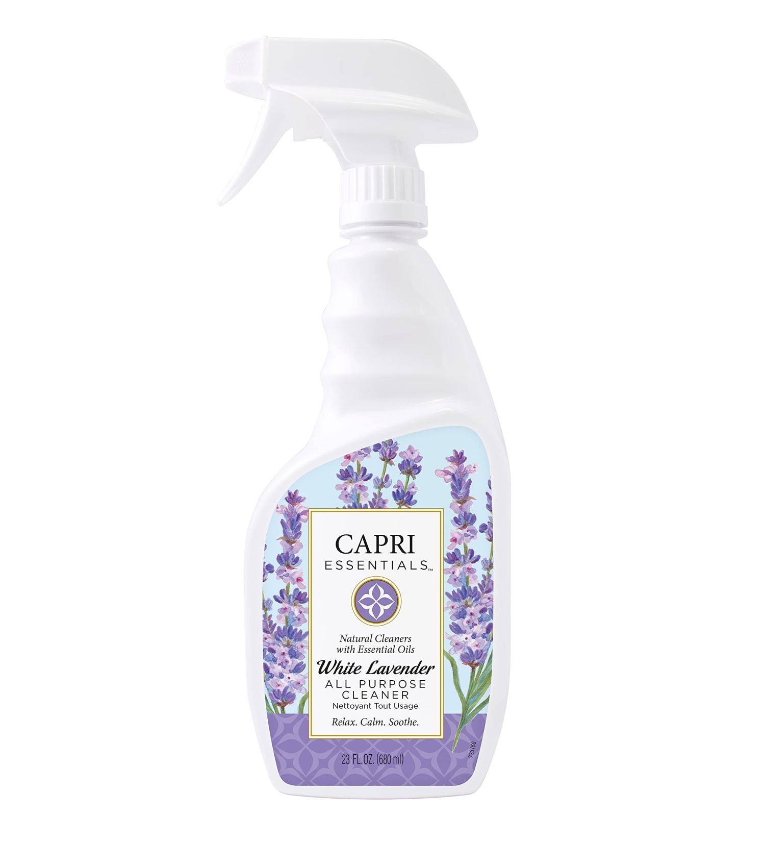 Capri Essentials Lavender All-Purpose Cleaner Spray - Natural & Eco-Friendly Surface & Glass Cleaner (23 oz) - Buy Online on GoSupps.com